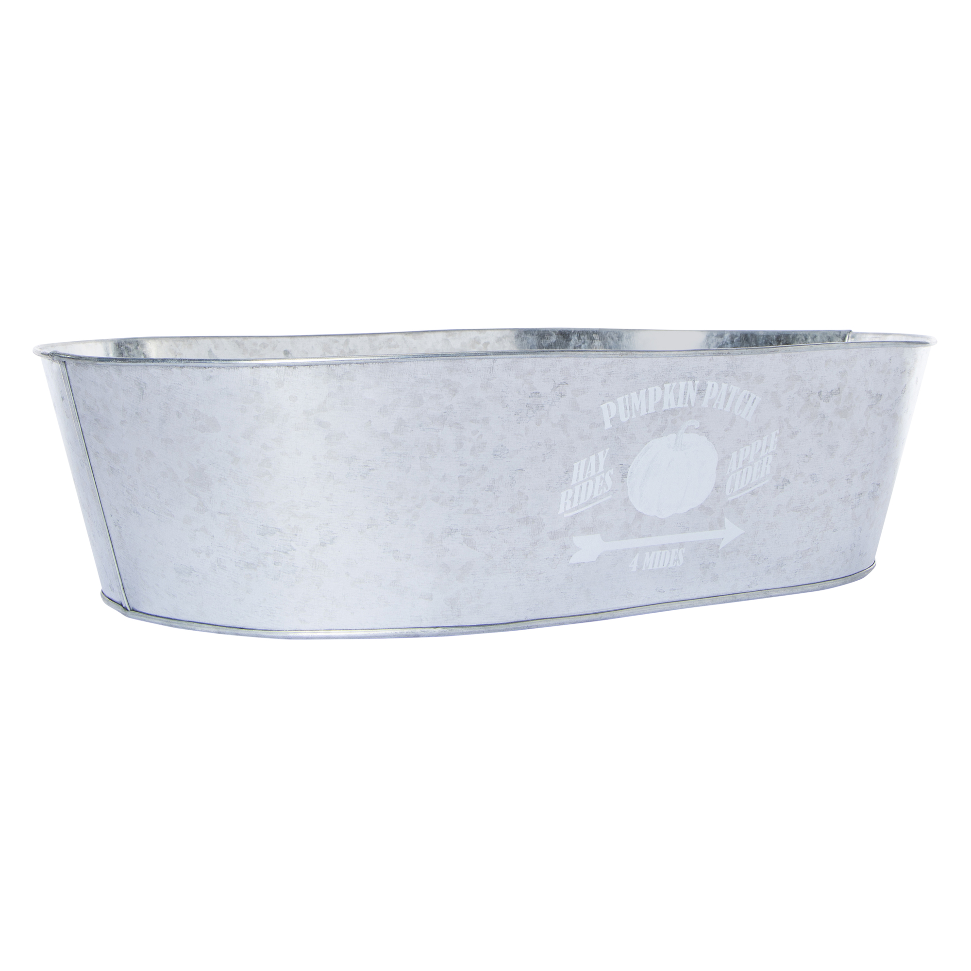 Pumpkin Patch' Galvanized Metal Tub 15.2in x 10.3in