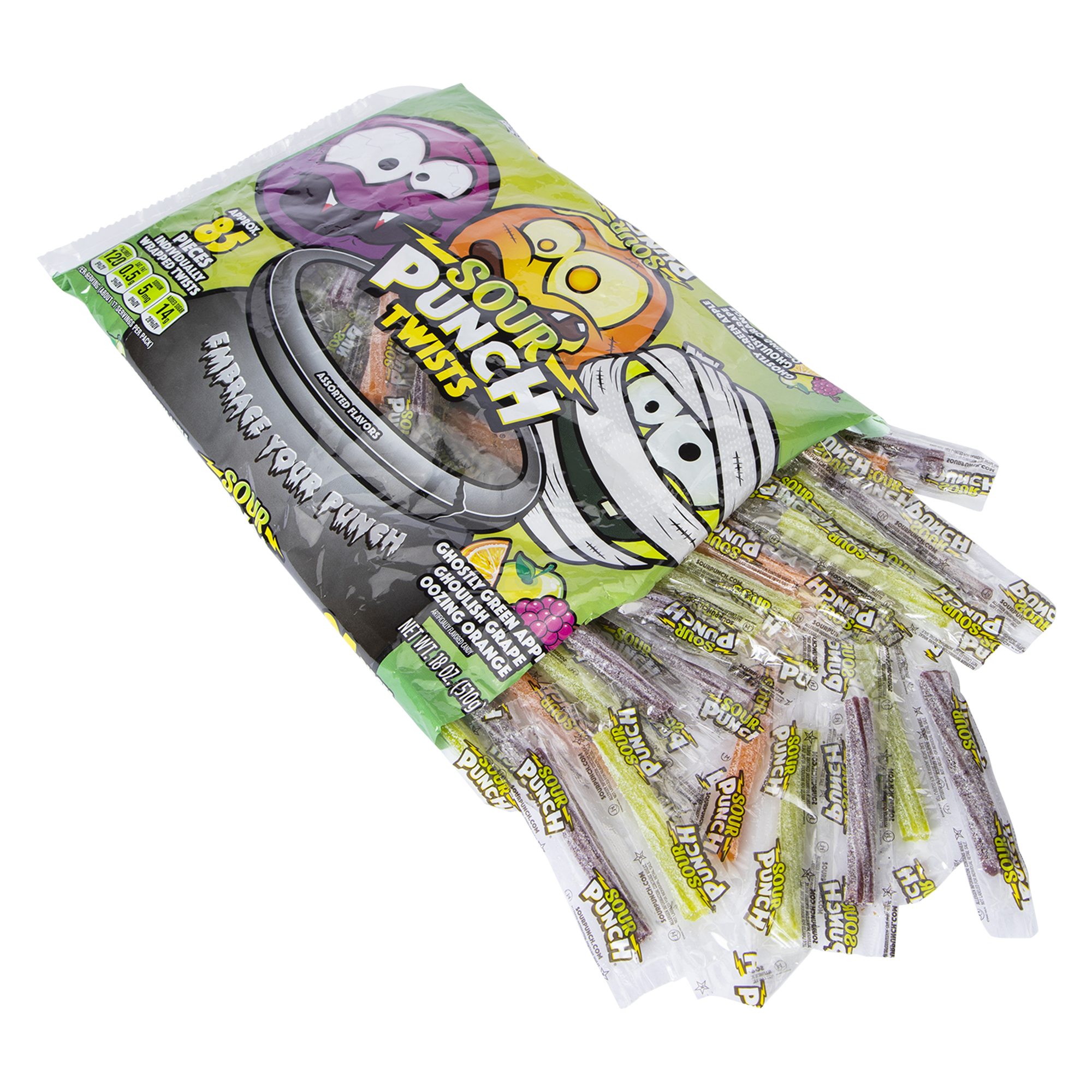 Sour Punch Twists Halloween Candy 18oz