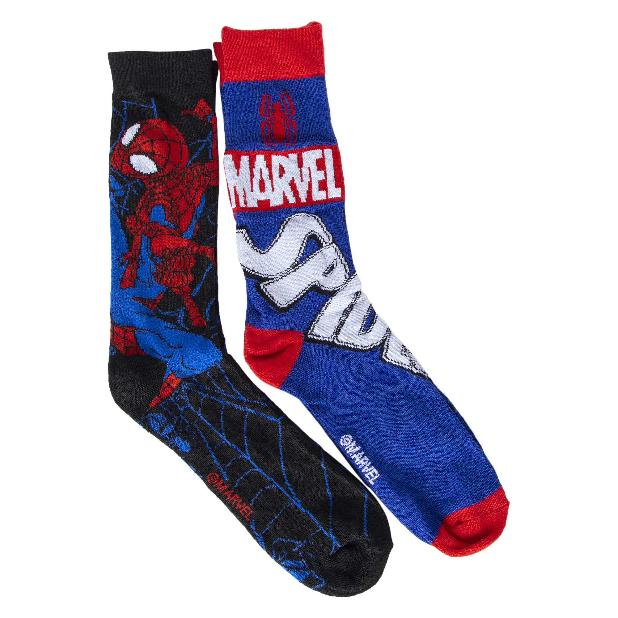 2-Pack Spider-Man Young Mens Crew Socks