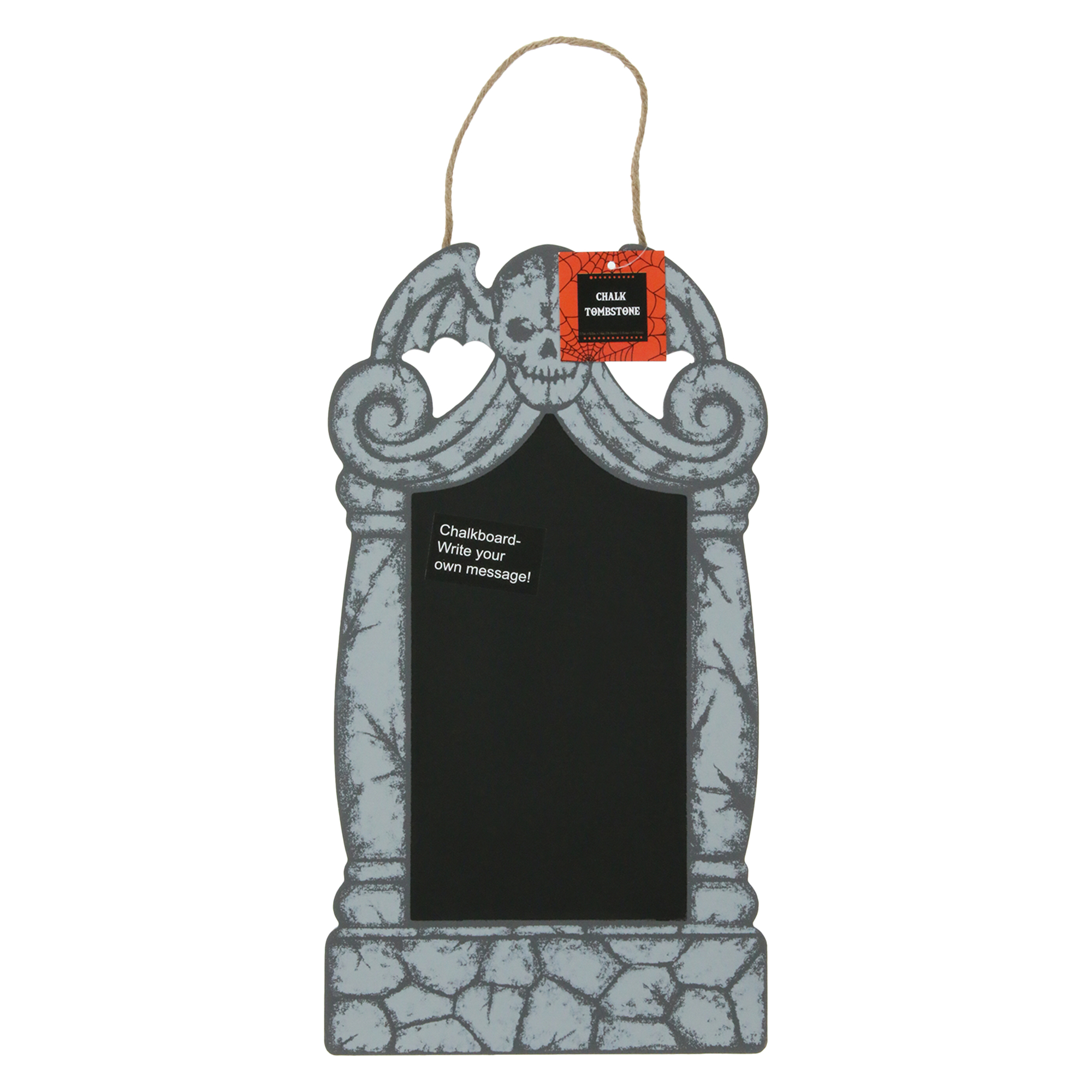 Chalkboard Tombstone Halloween Decor 7.7in x 14in