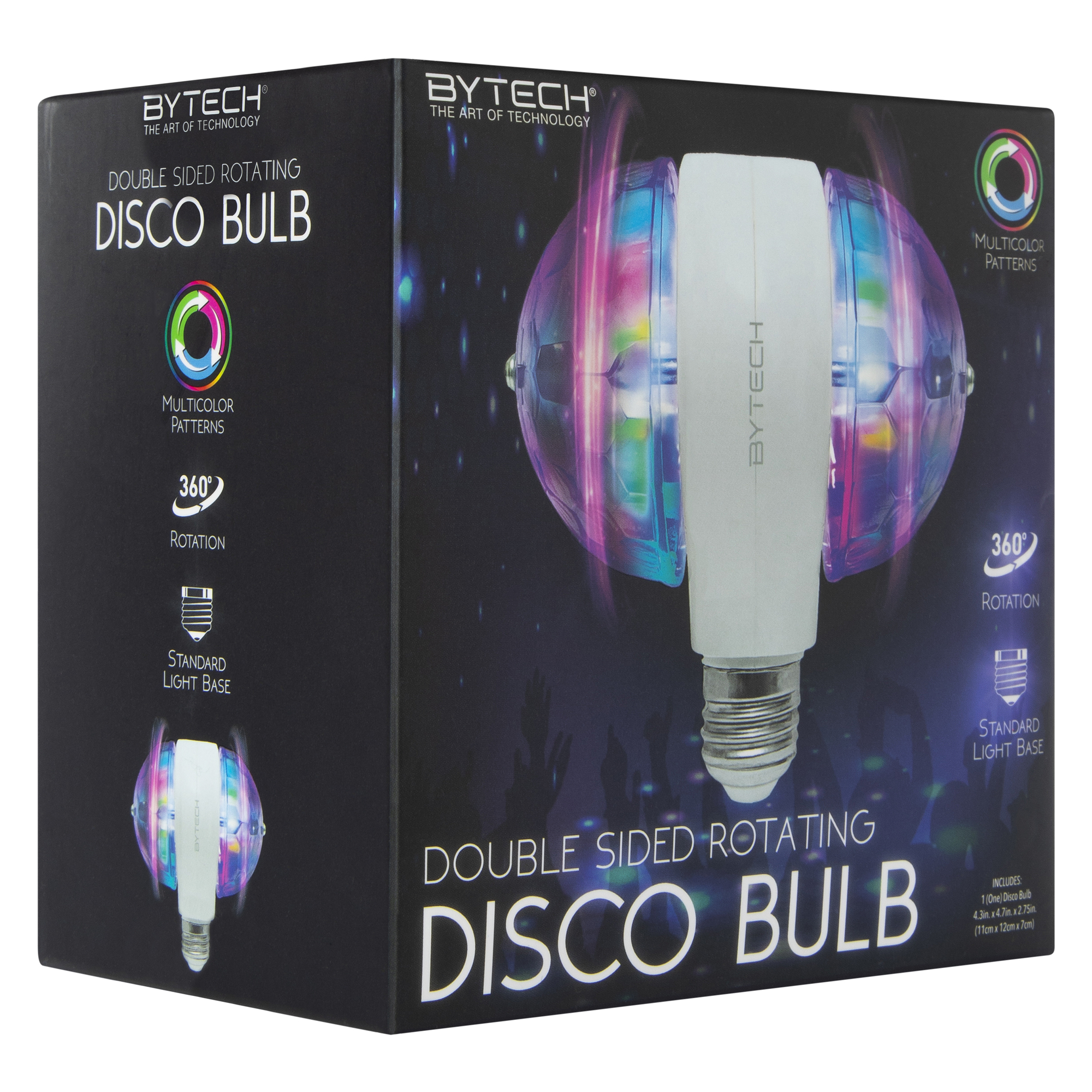 Double-Sided Rotating Disco Bulb