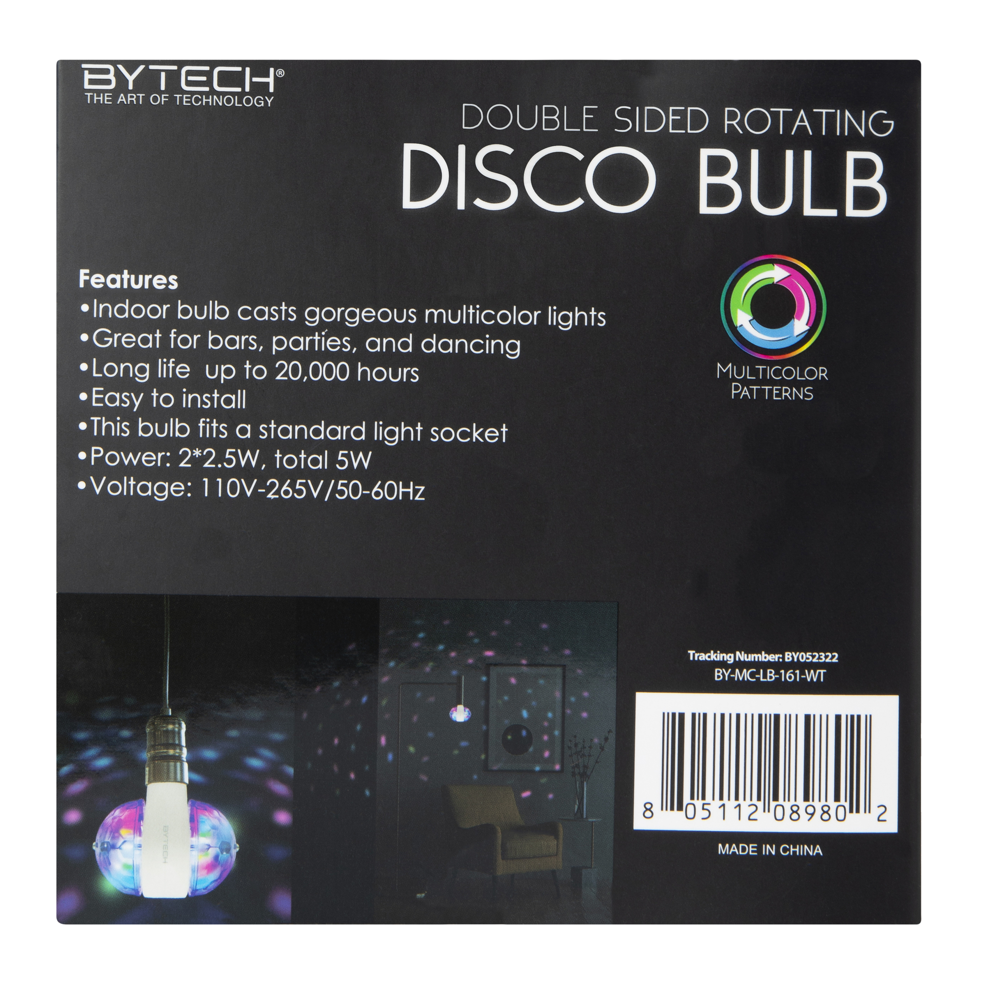 Double-Sided Rotating Disco Bulb