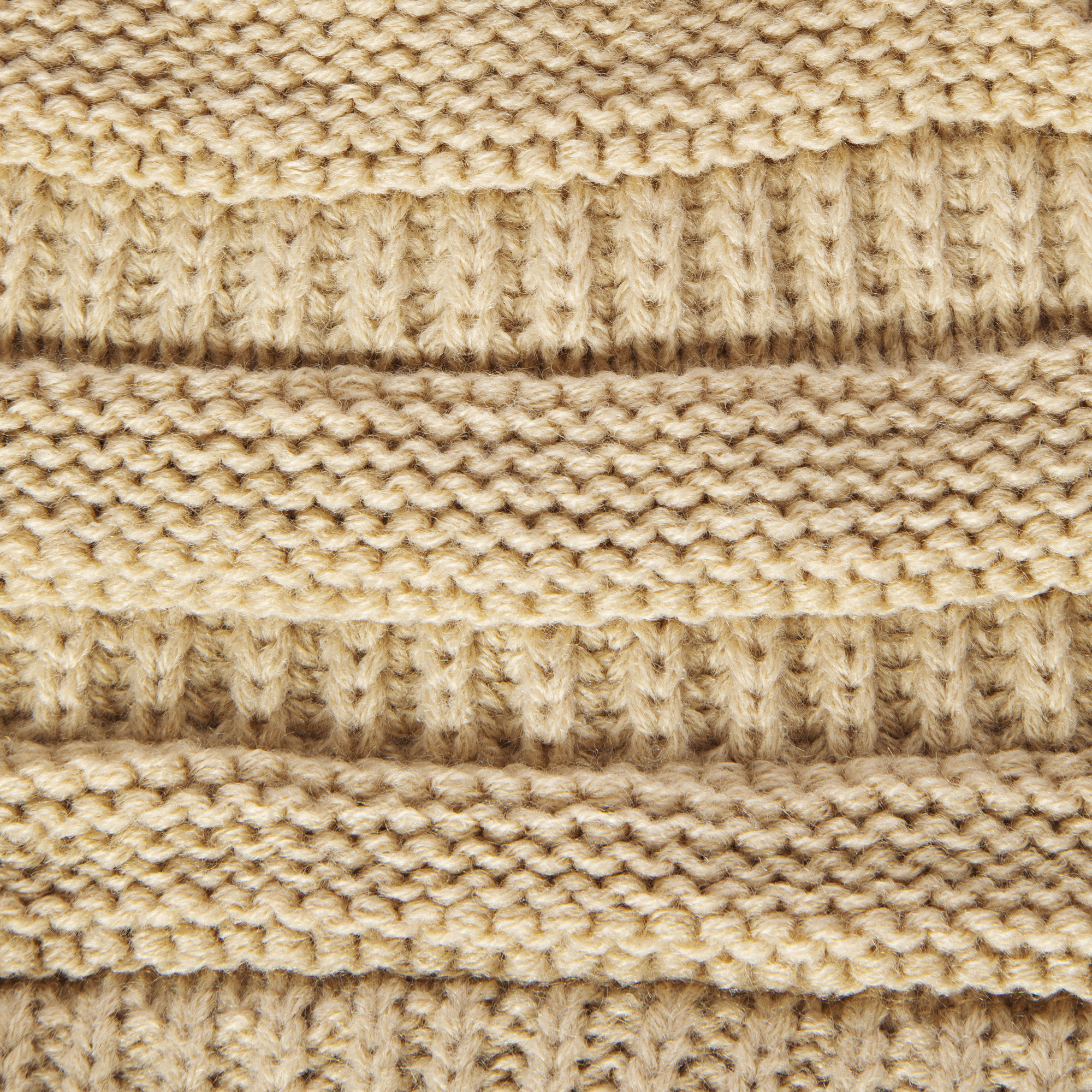 Faux Fur Pom Sweater Knit Beanie