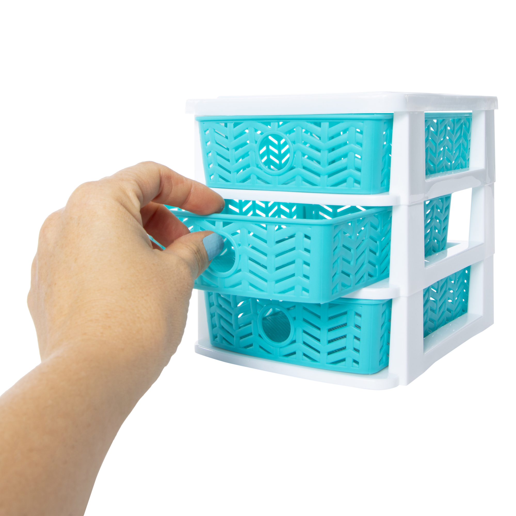 Herringbone 3-Drawer Mini Organizer 7.5in