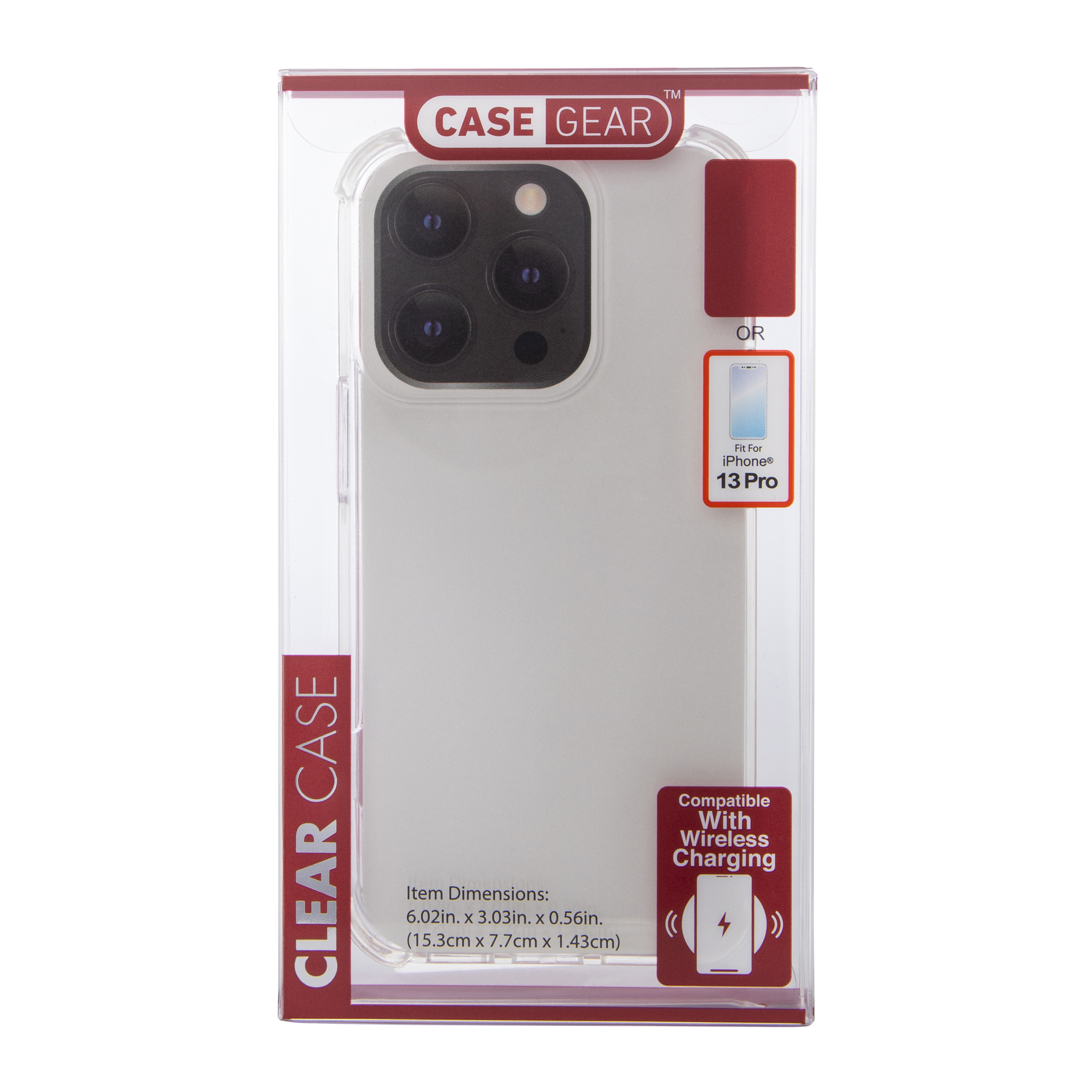 iPhone 14 Pro®/13 Pro® Wireless Charging Compatible Clear Phone Case