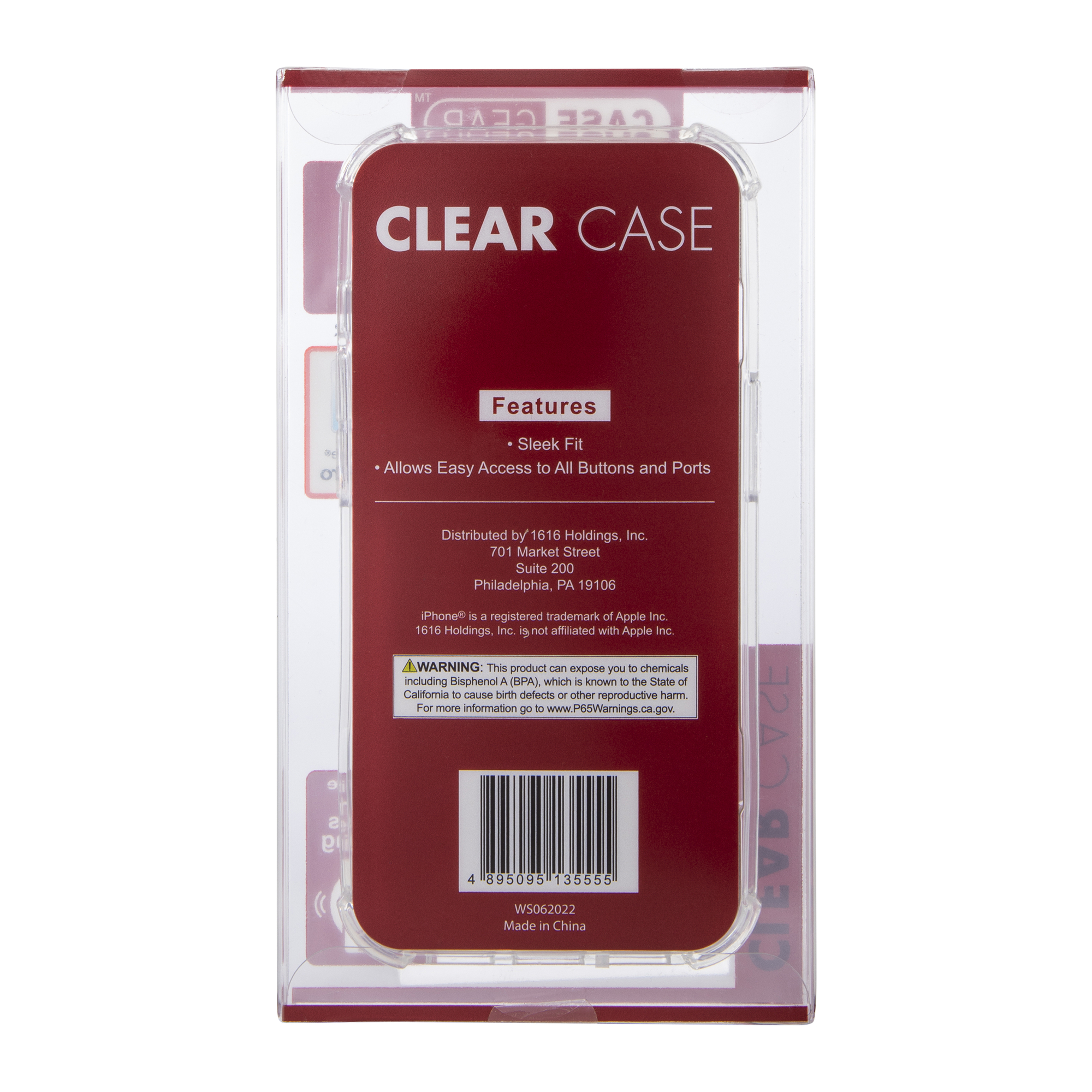 iPhone 14 Pro®/13 Pro® Wireless Charging Compatible Clear Phone Case