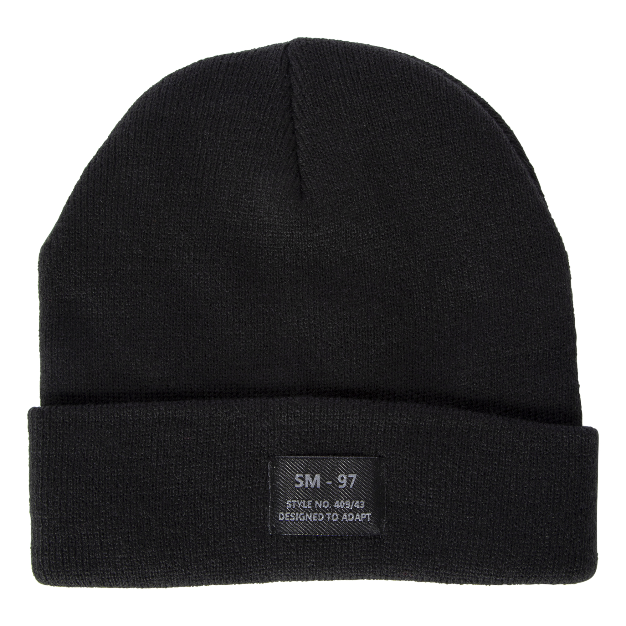 Lightweight Knit Cuff Beanie With Patch