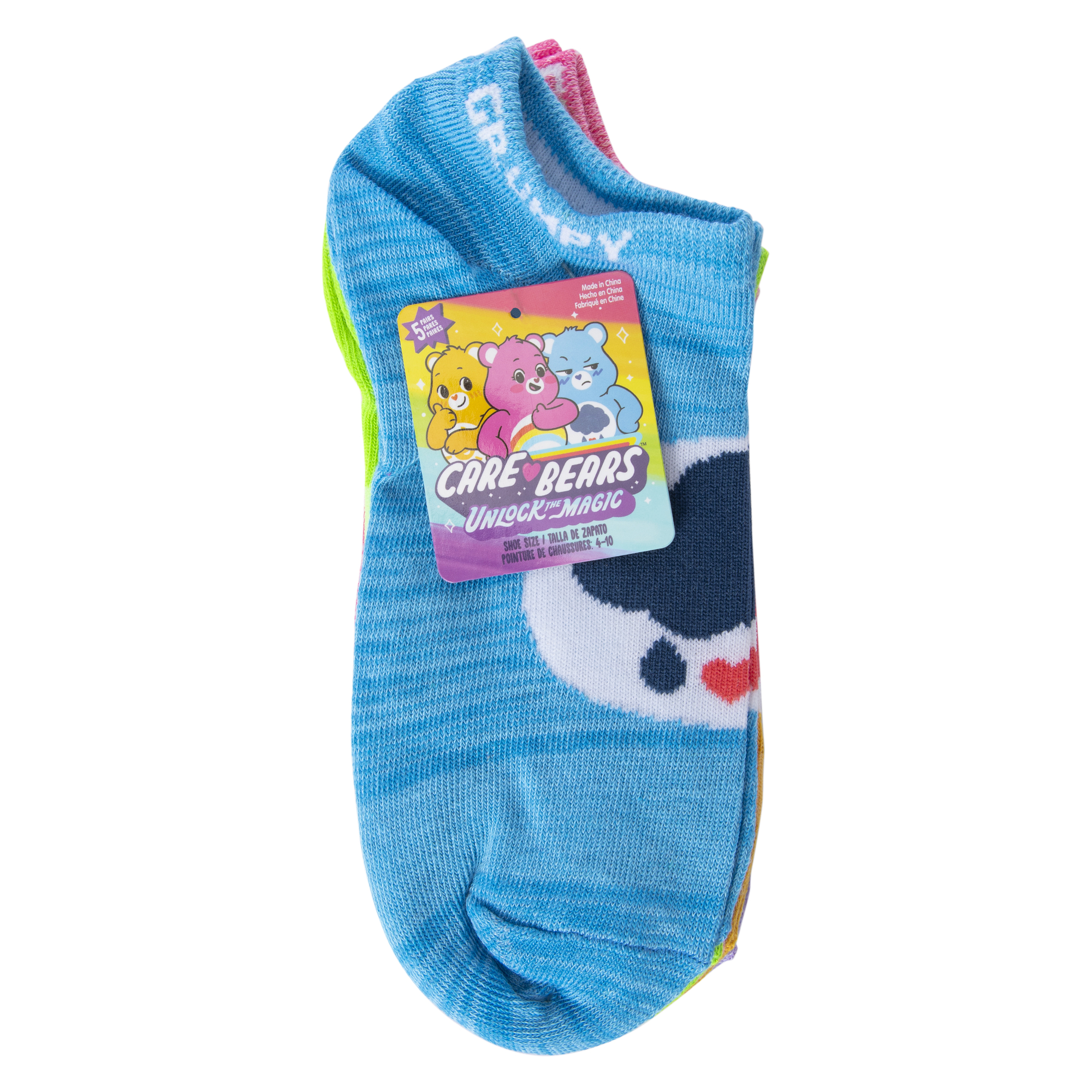 5-Pack Care Bears™ Ladies Low Cut Socks
