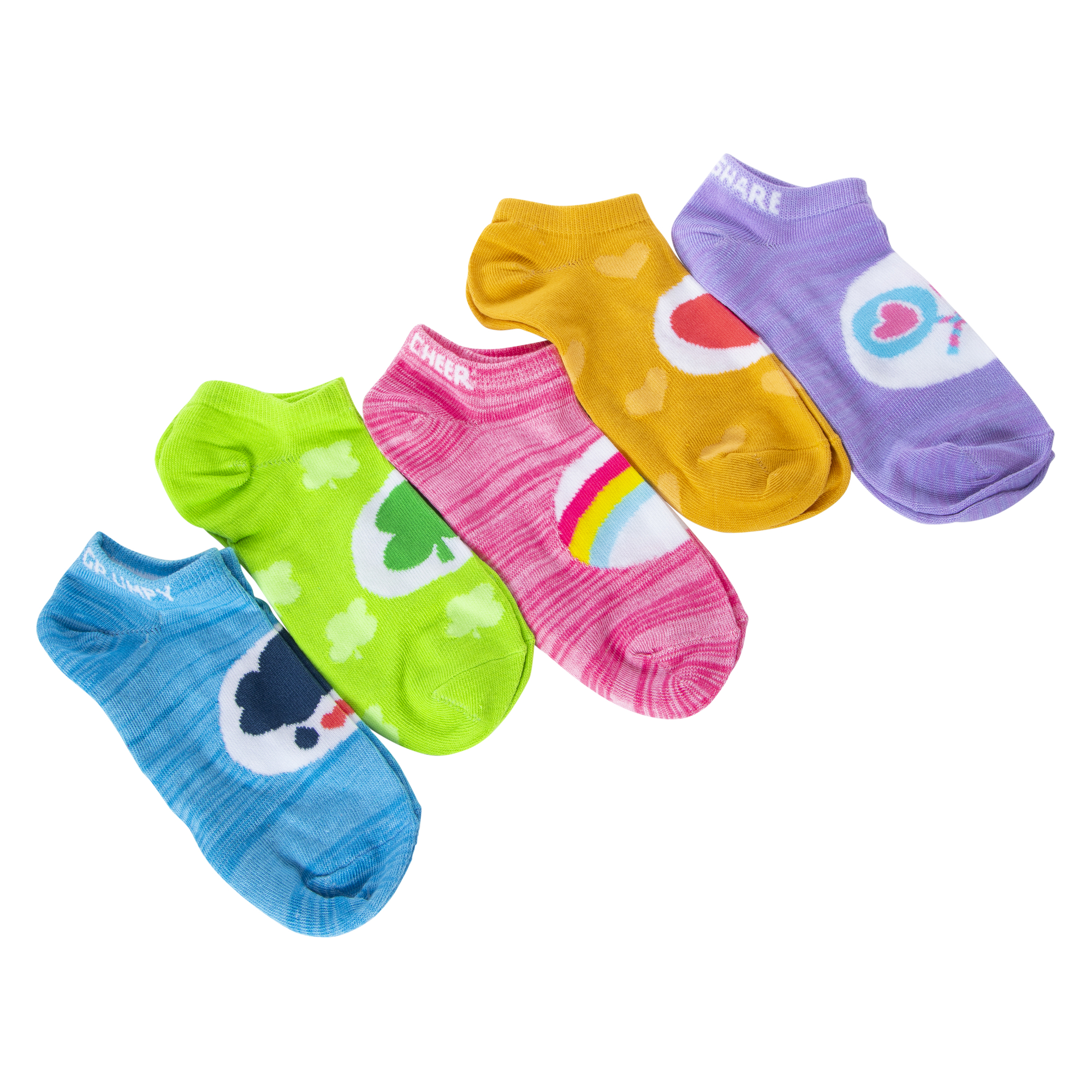 5-Pack Care Bears™ Ladies Low Cut Socks