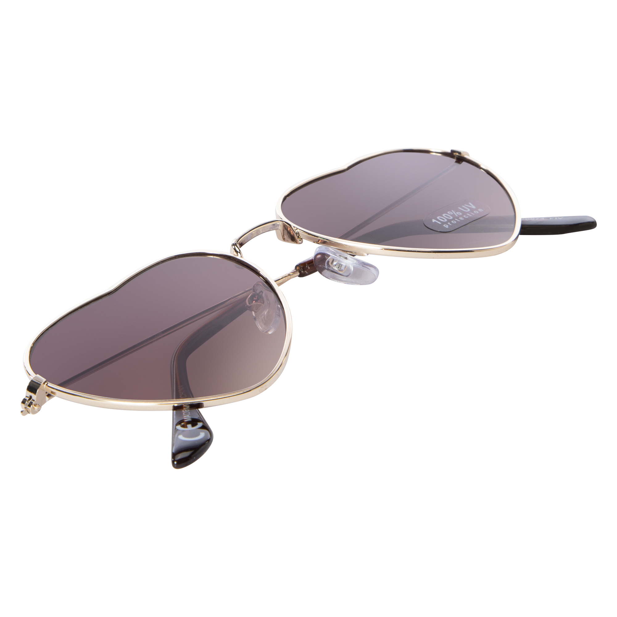 Ladies Metal Heart-Shaped Sunglasses