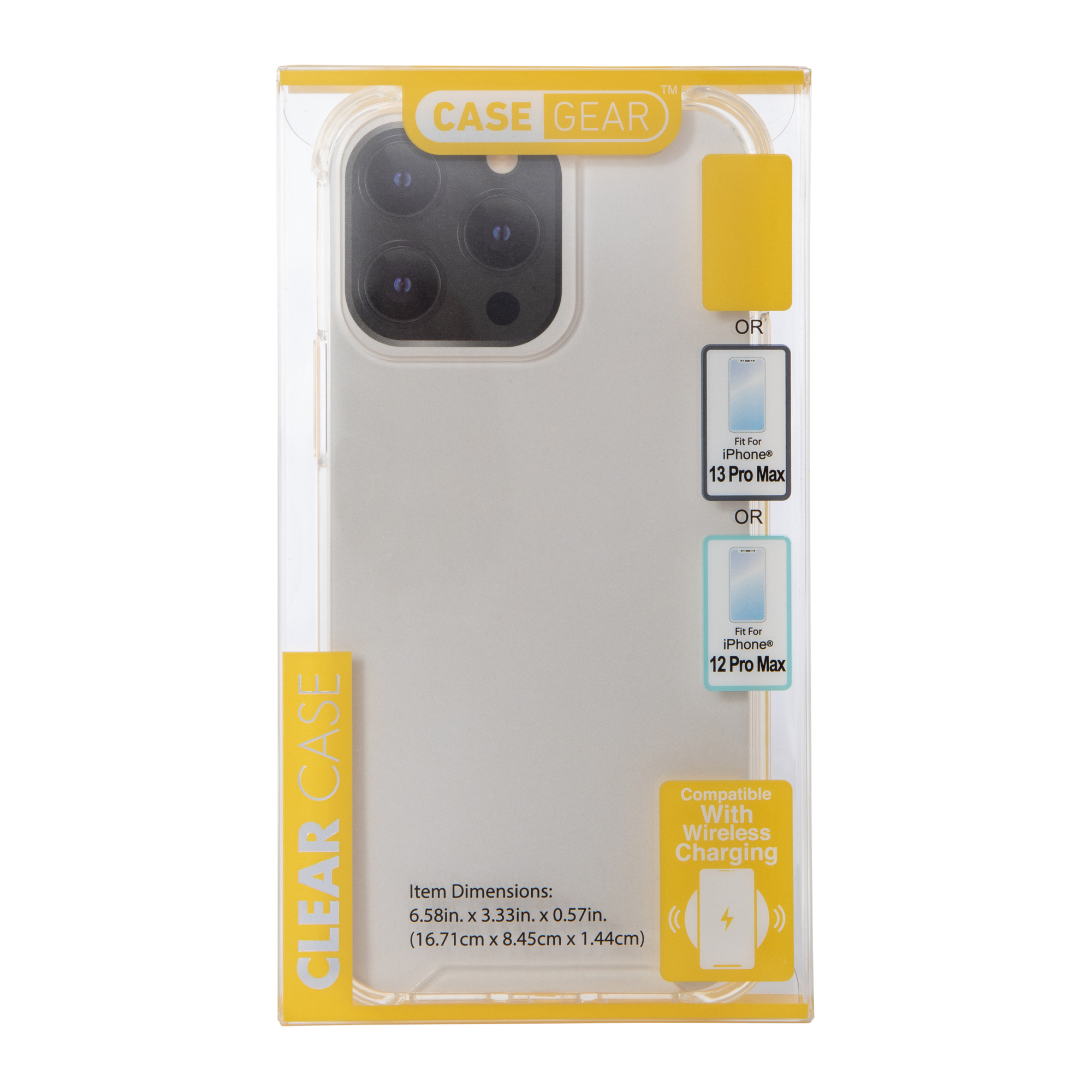iPhone 14 Pro Max®/14 Plus®/13 Pro Max® Wireless Charging Compatible Clear Phone Case