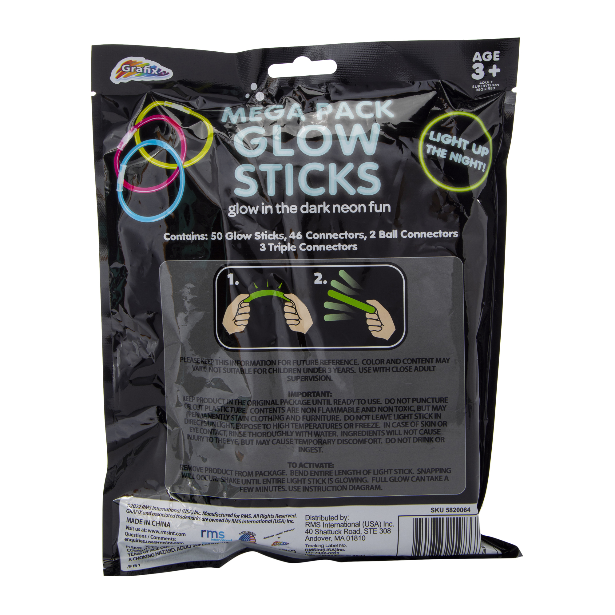 Grafix® 100-Piece Glow Stick Set