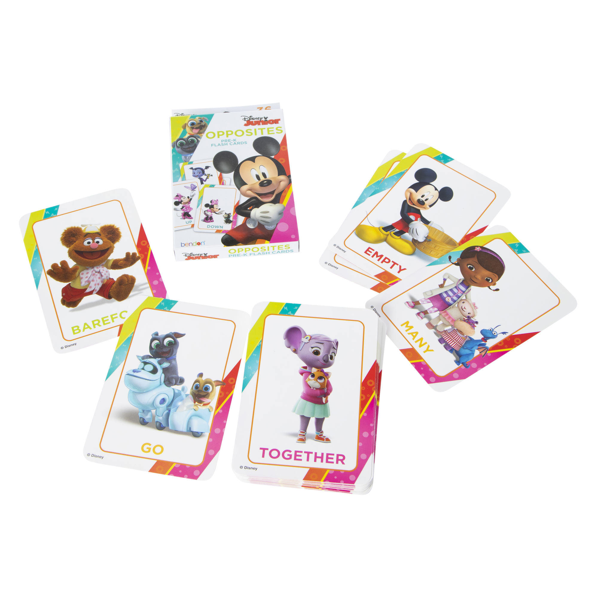 Disney Junior Pre-K Opposites Flash Cards 36-Count