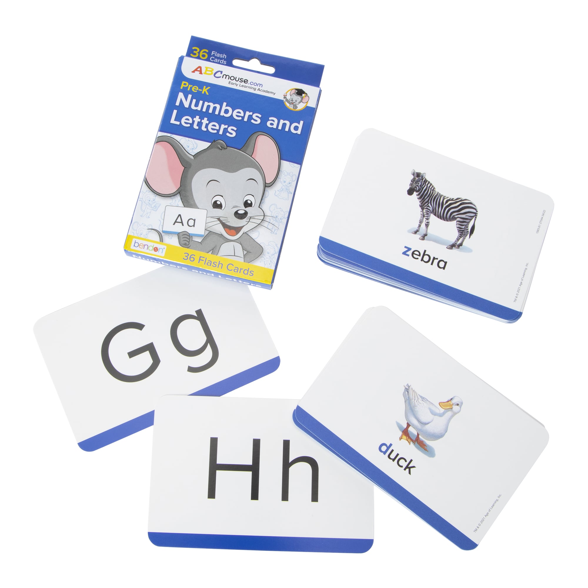 Abcmouse Pre-K Numbers & Letters Flash Cards 36-Count