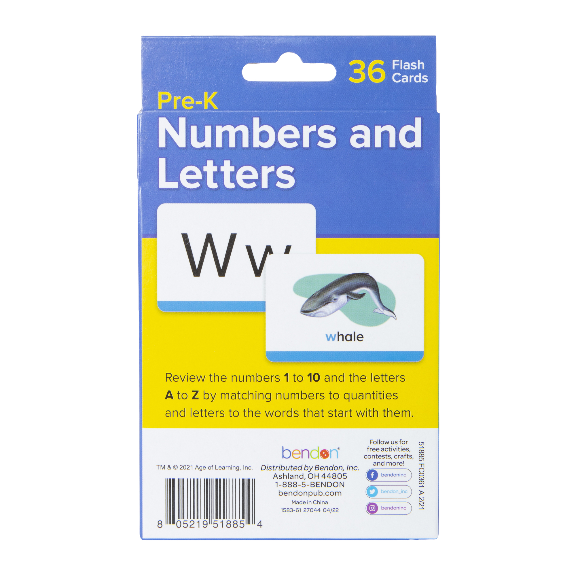 Abcmouse Pre-K Numbers & Letters Flash Cards 36-Count