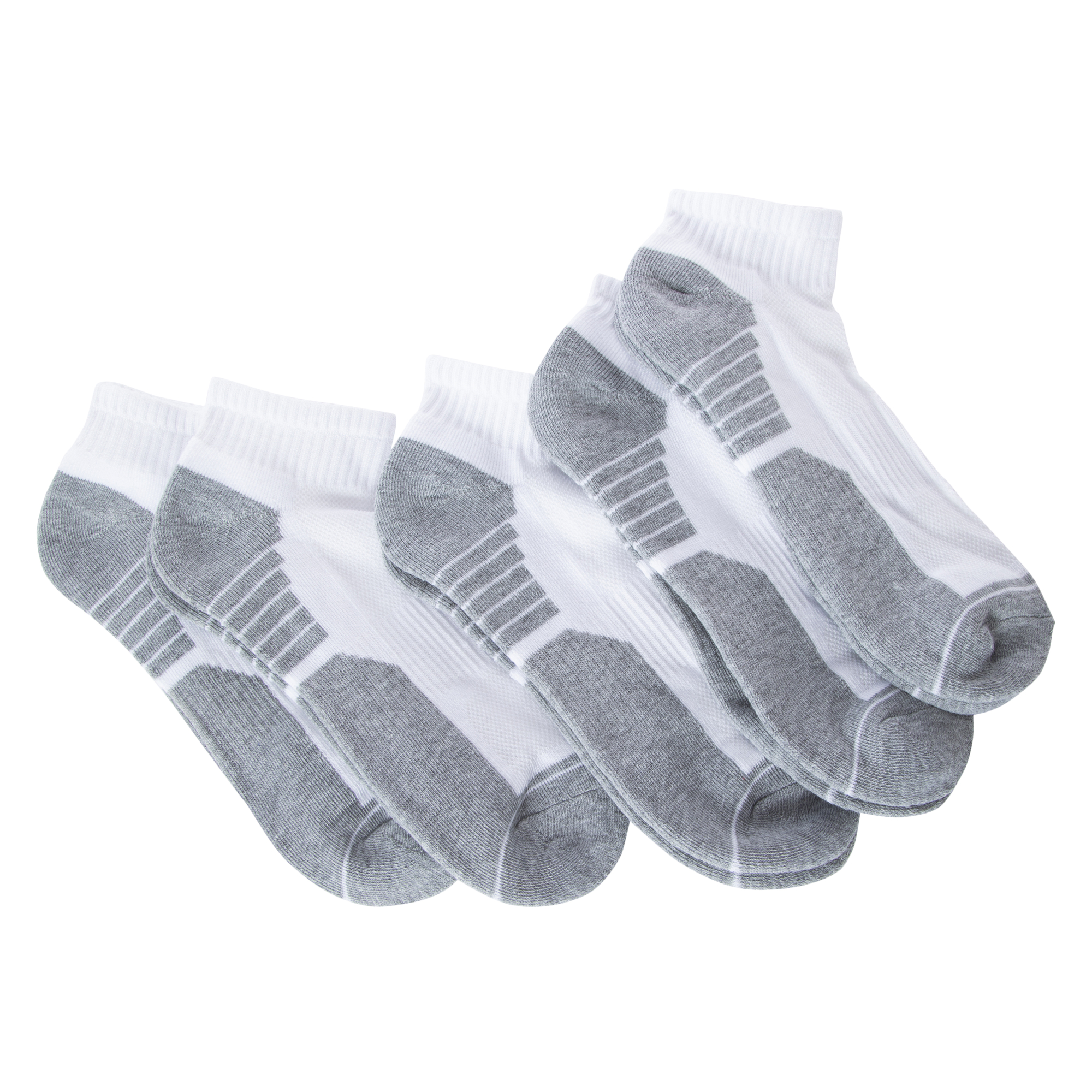 5-Pack Series 8 Fitness™ Mens Performance Quarter Crew Socks - White