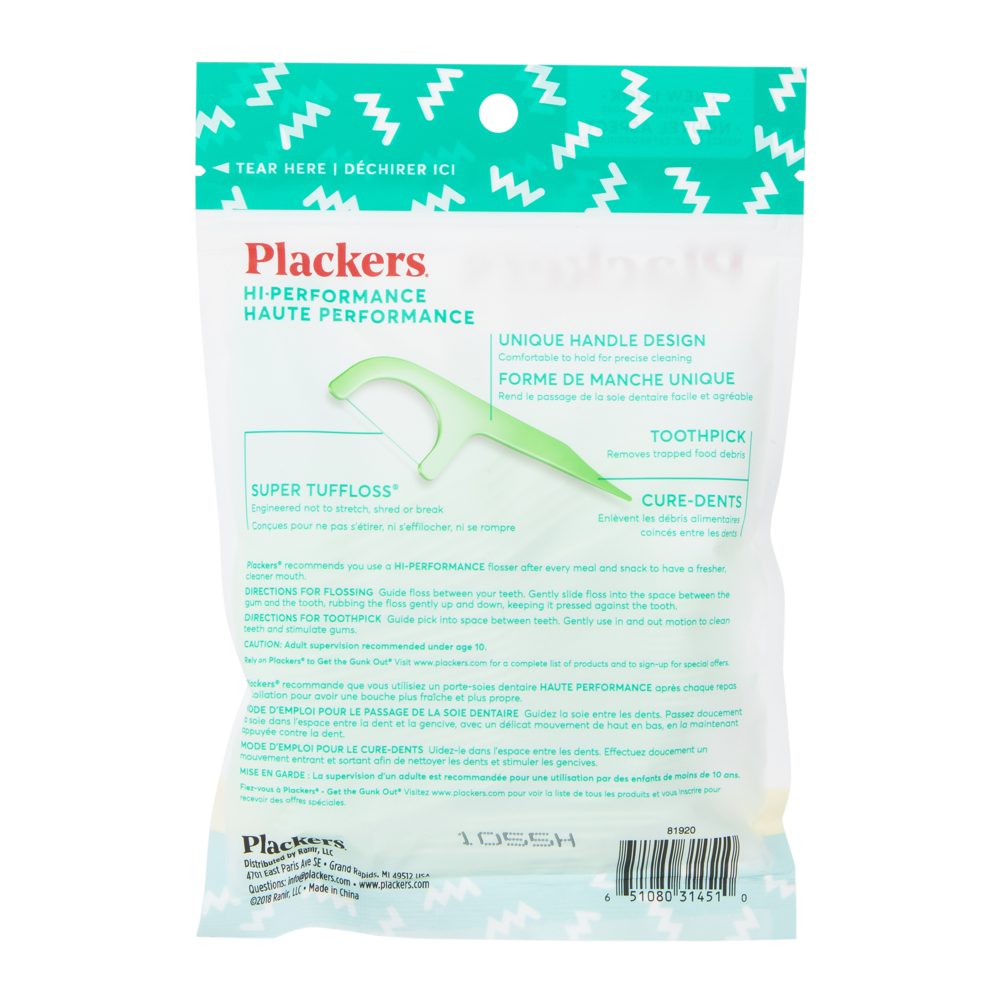 Plackers® Micro Mint 60-Count Dental Flossers