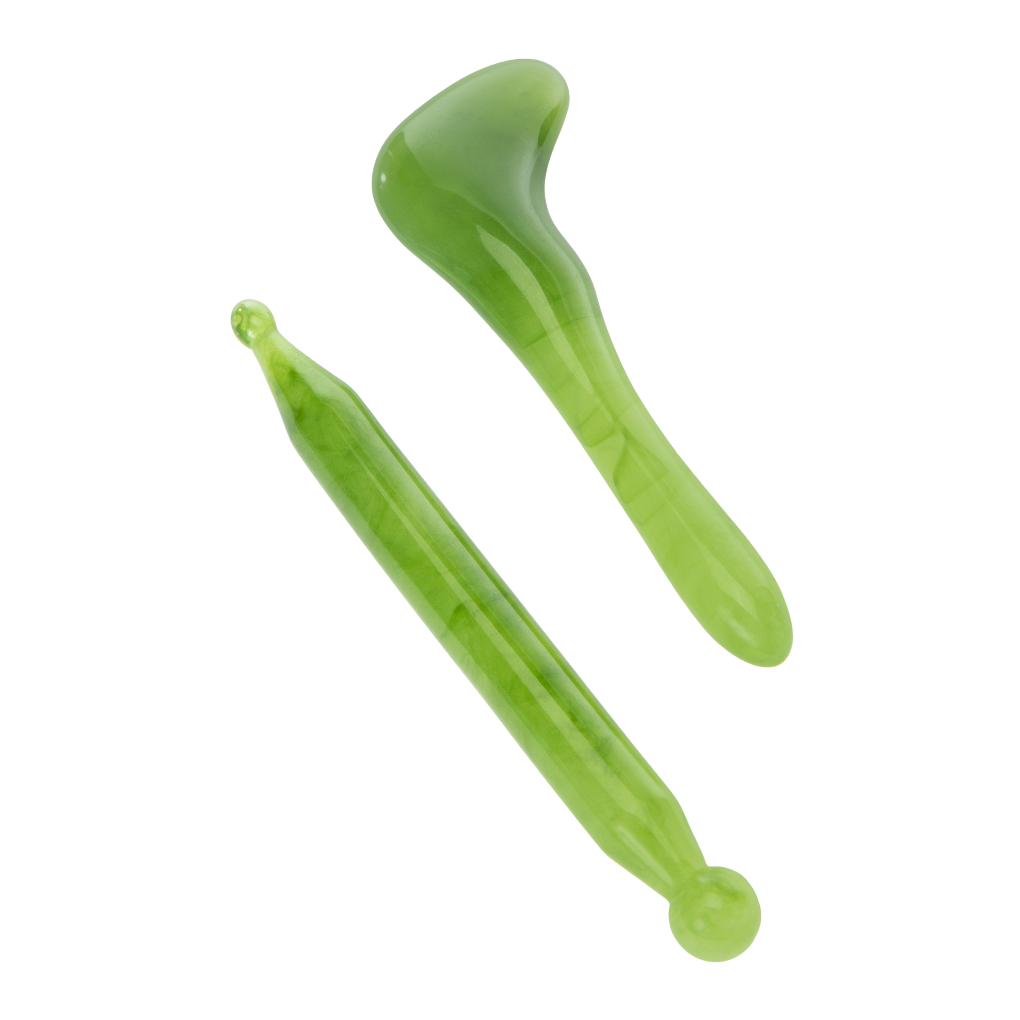 2-Piece Jade Gua Sha Accupressure Tool Set