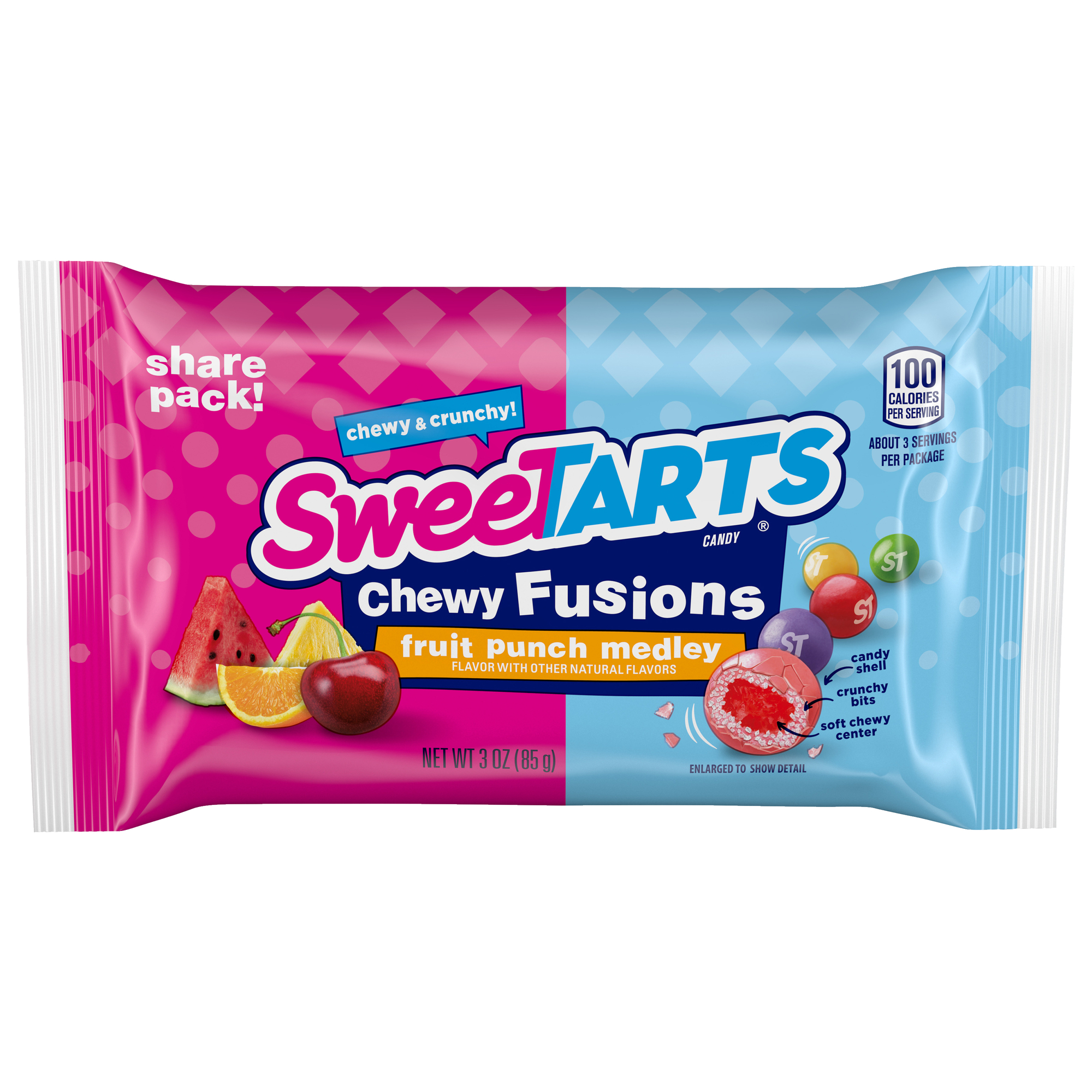 Sweetarts® Chewy Fusions Candy Share Pack 3oz - Fruit Punch Medley