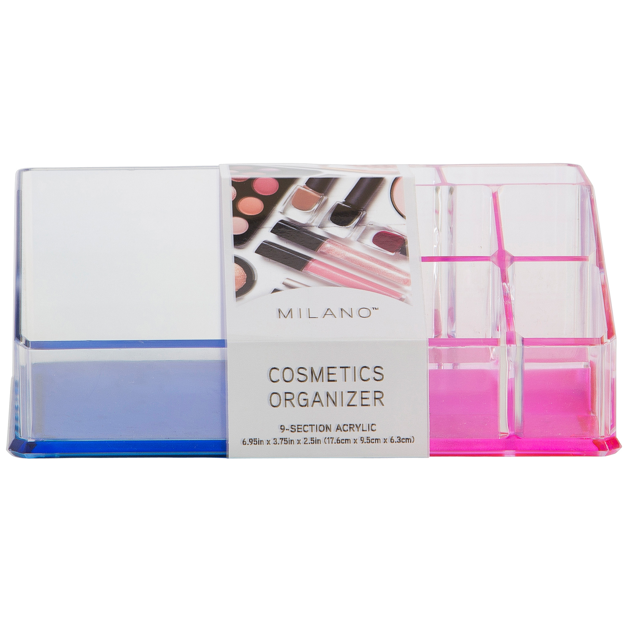 Milano™ 9-Section Acrylic Makeup Organizer