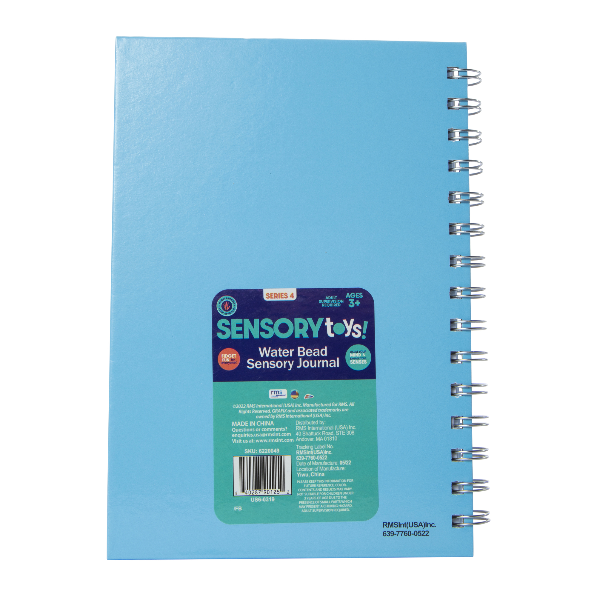 Sensory Mat Spiral Bound Journal 8in x 6in