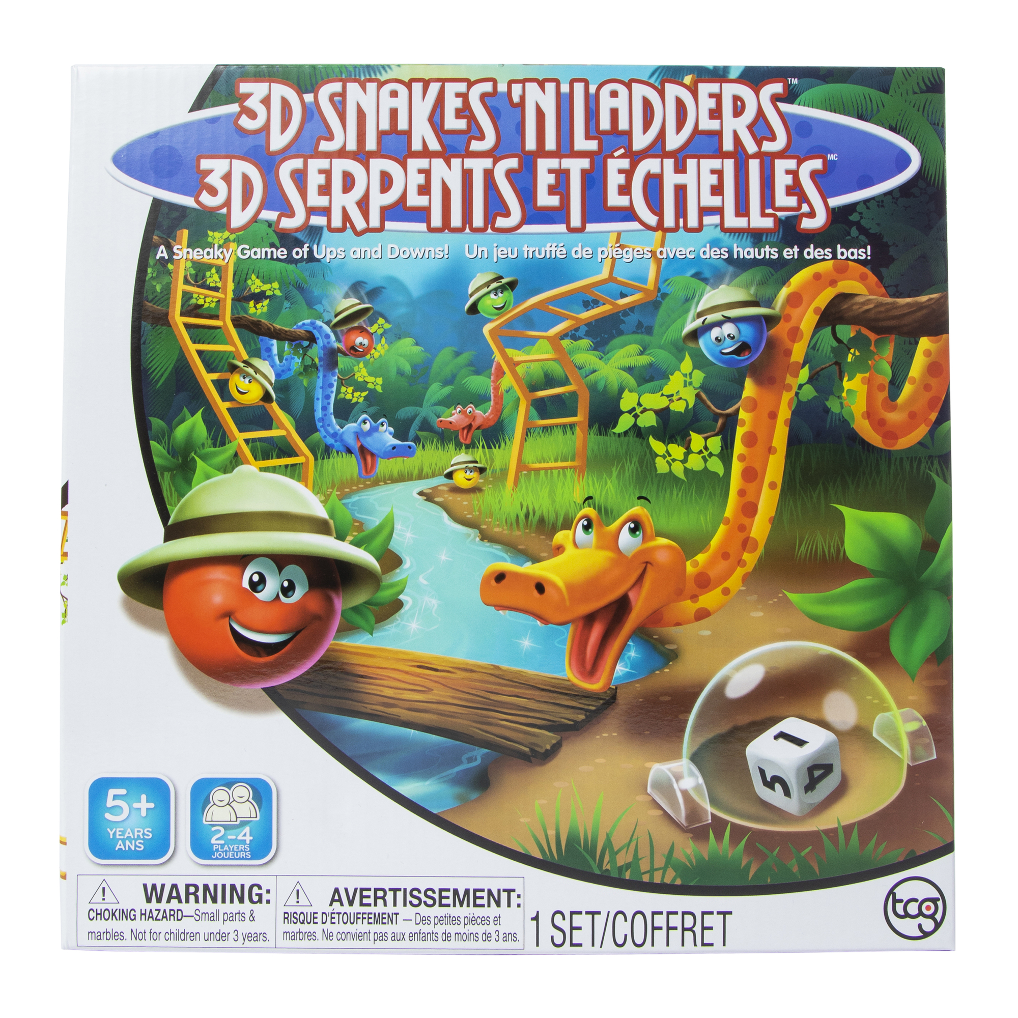 3D Snakes & Ladders™ Family Board Game