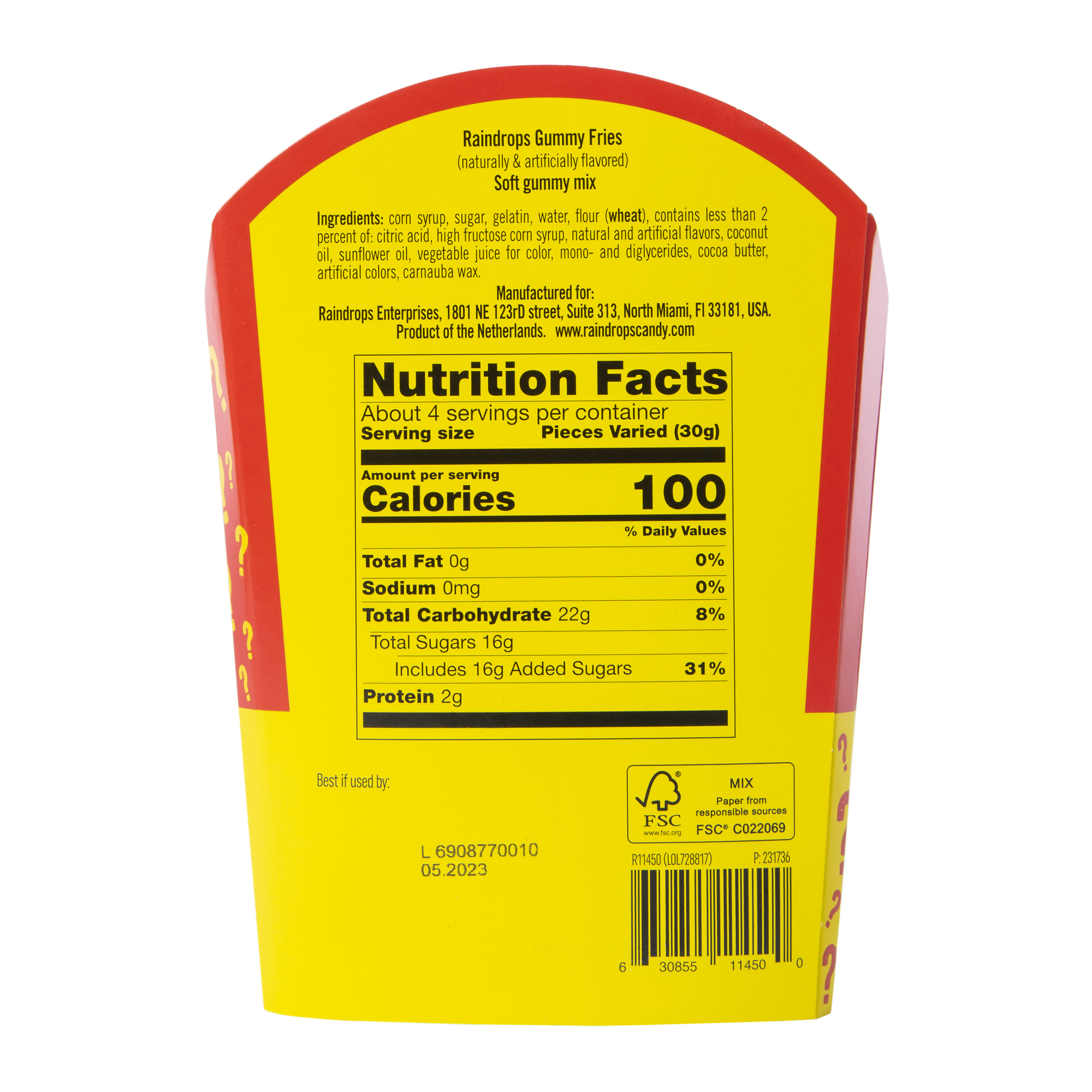 Gummy Fries Flavor Surprise Candy 4.06oz