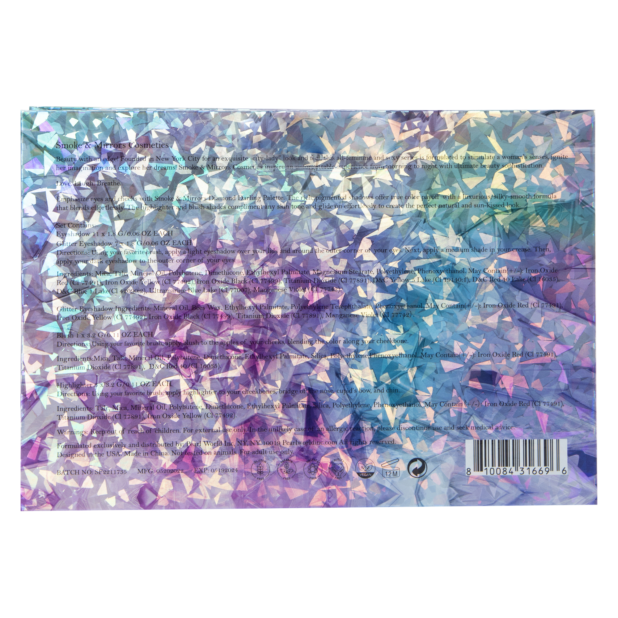 Smoke & Mirrors 'Diamond Darling' 22-Piece Face & Eye Makeup Palette