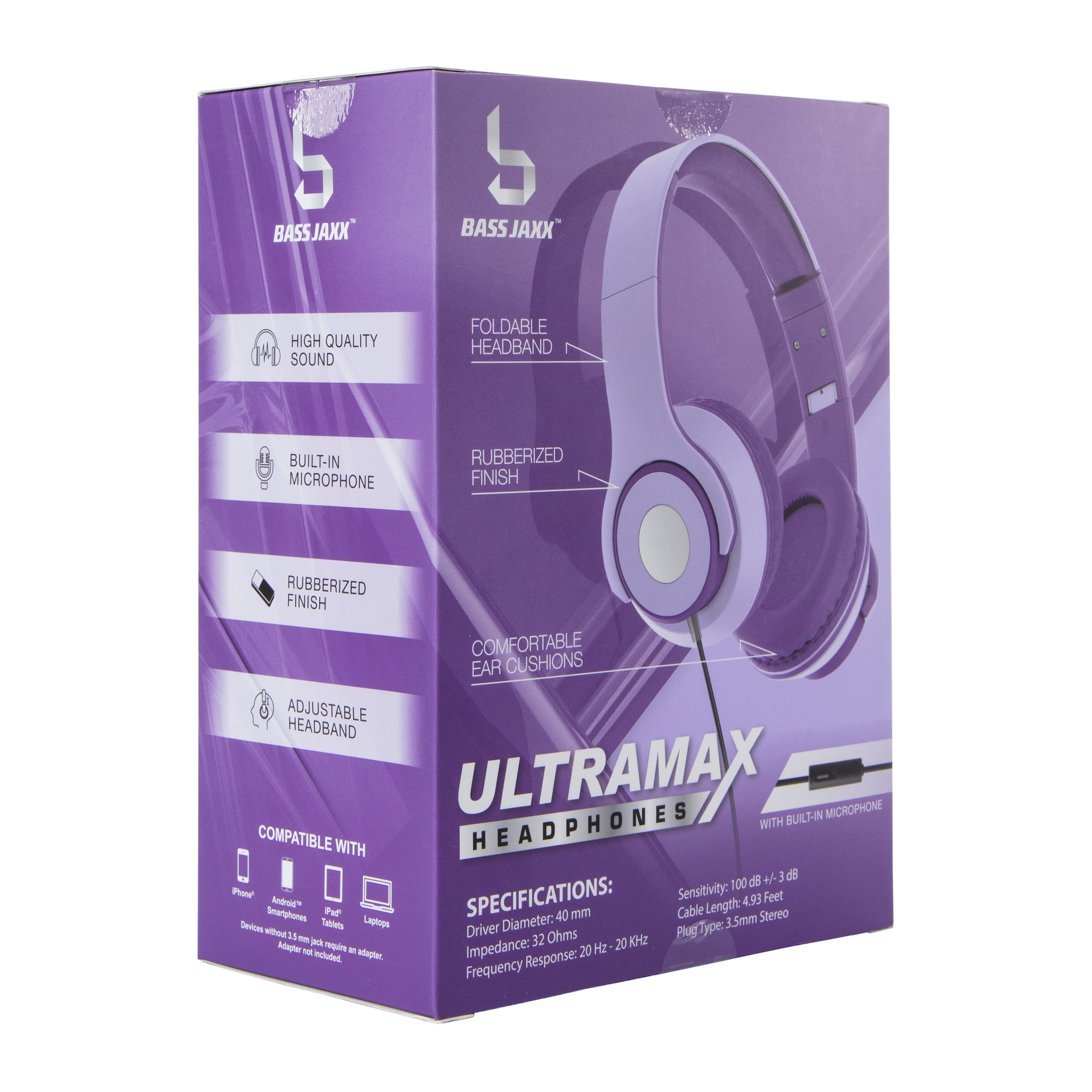 Ultramax Aux-in Headphones w/ Built-in Mic