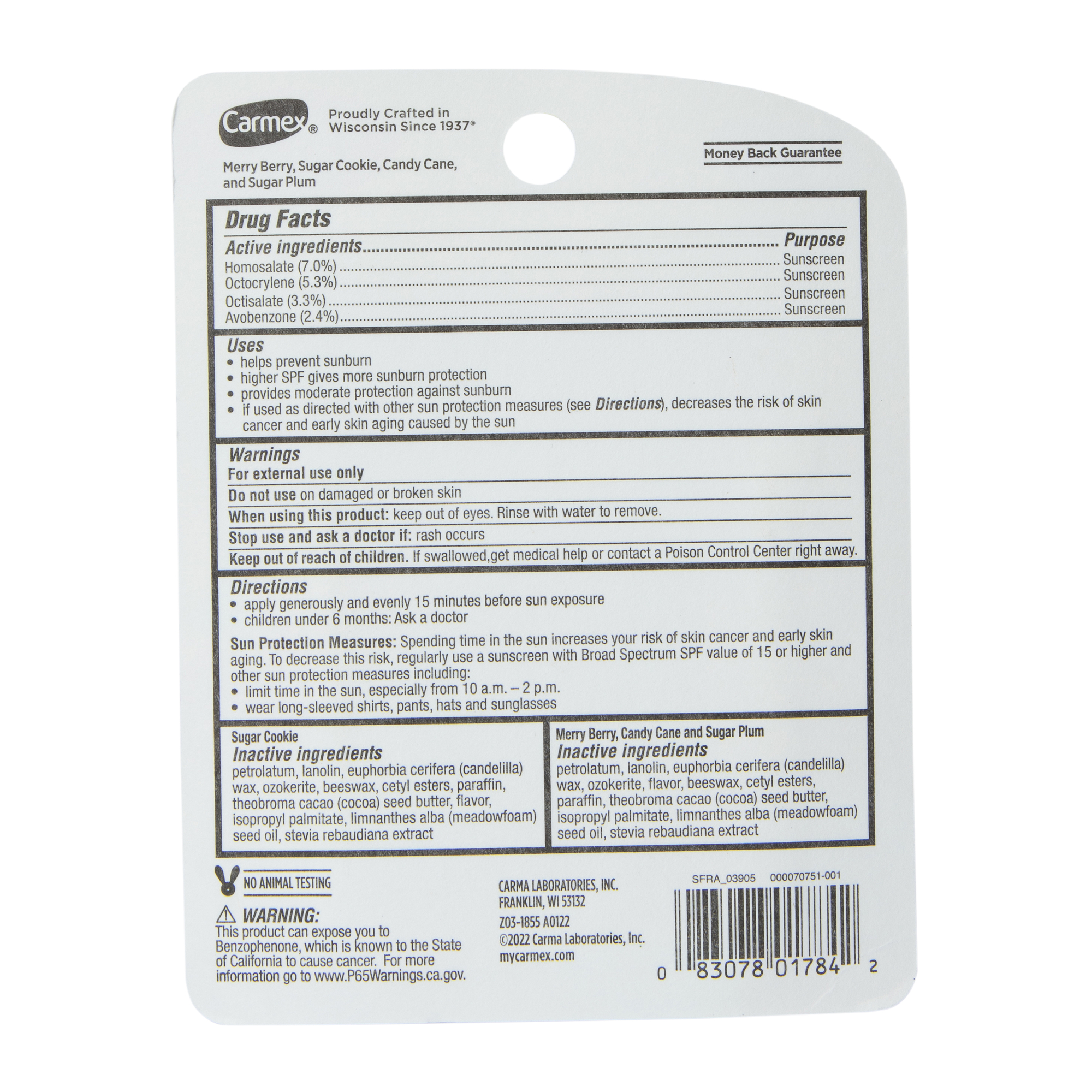 Limited Edition Carmex® Daily Care® Holiday Lip Balm Spf 4-Pack