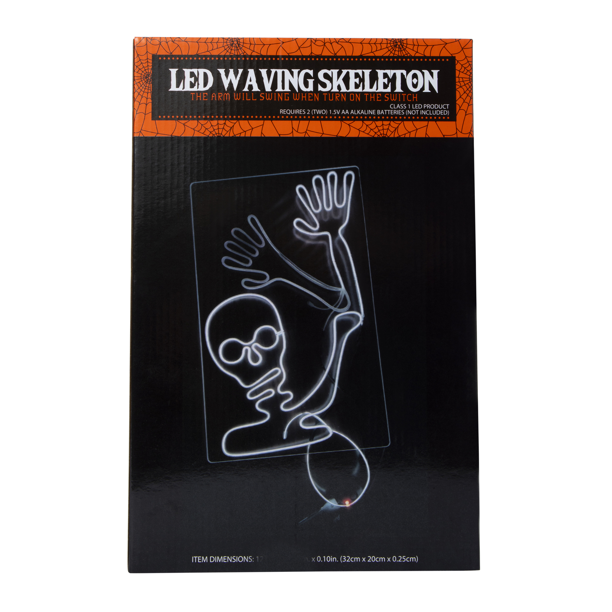 Waving Skeleton LED Window Decoration 12in x 8in