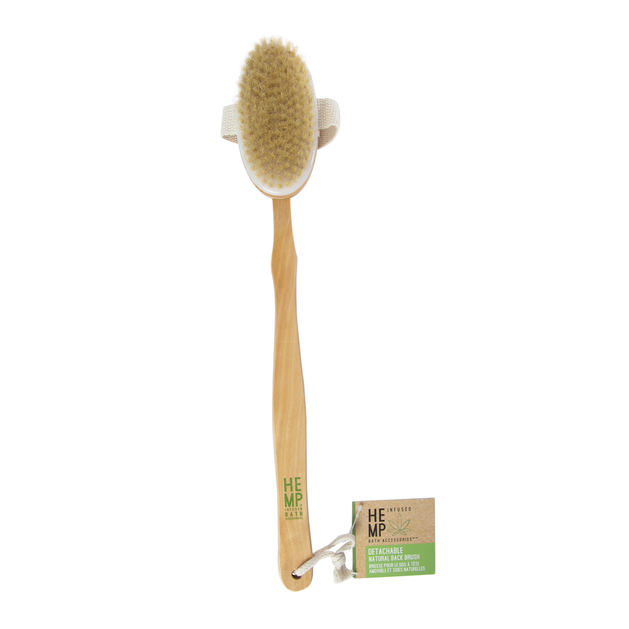 Hemp Bath Brush With Wooden Handle