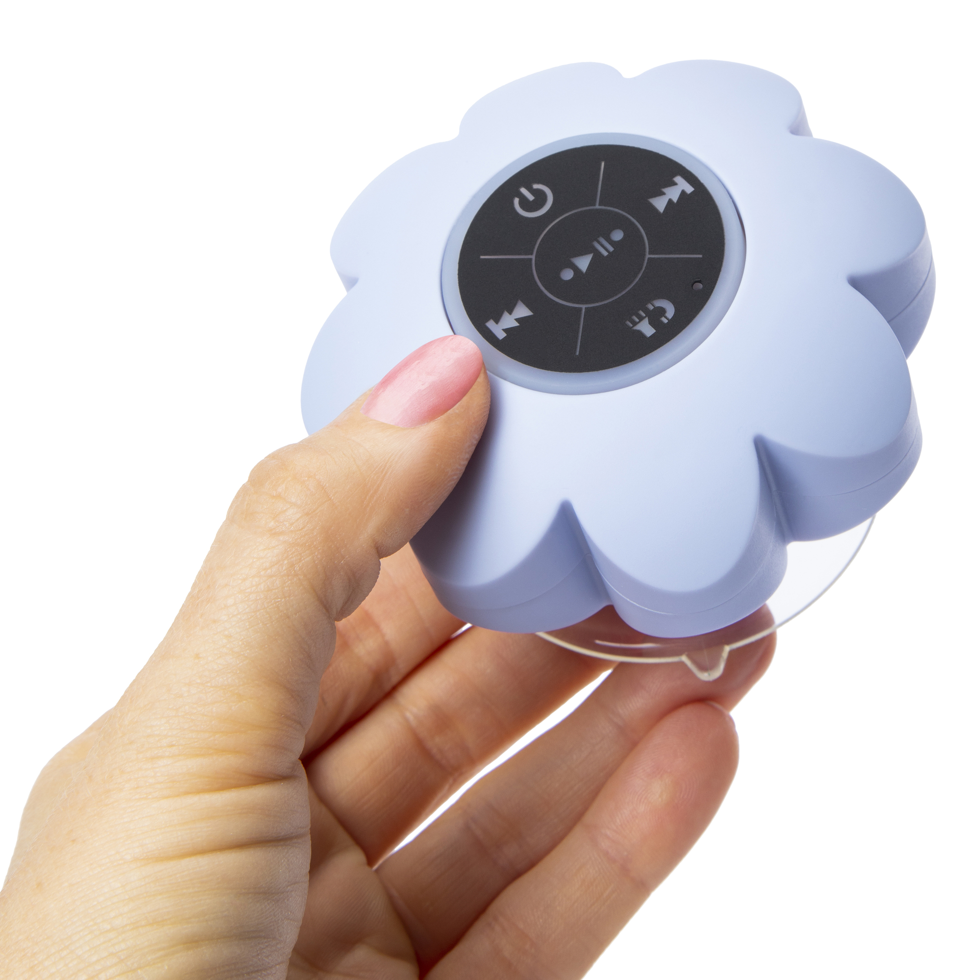 Wireless Bluetooth® LED Light Up Flower Shower Speaker - Periwinkle