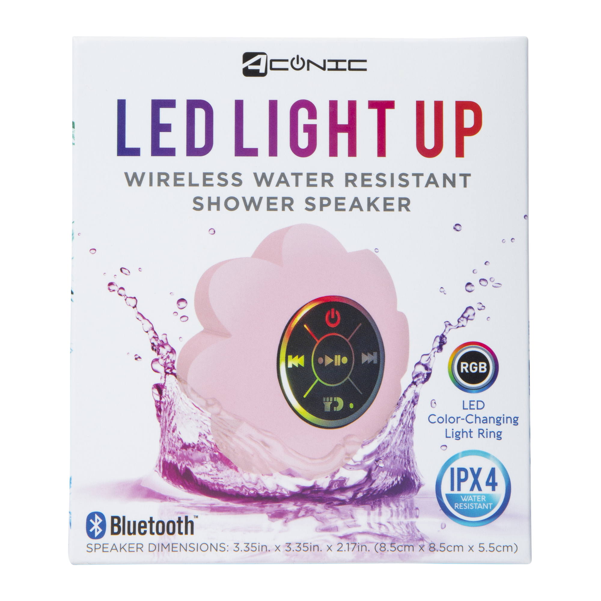 Wireless Bluetooth® LED Light Up Flower Shower Speaker