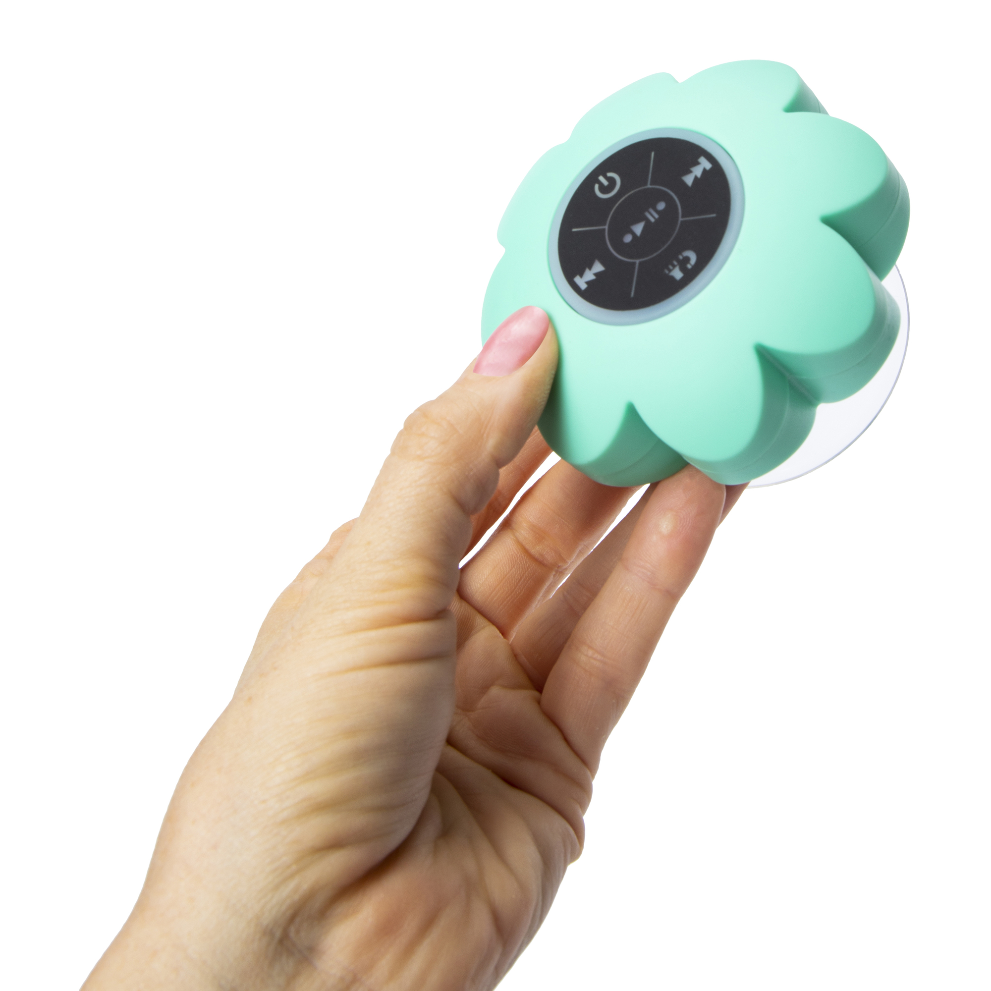 Wireless Bluetooth® LED Light Up Flower Shower Speaker - Mint Green