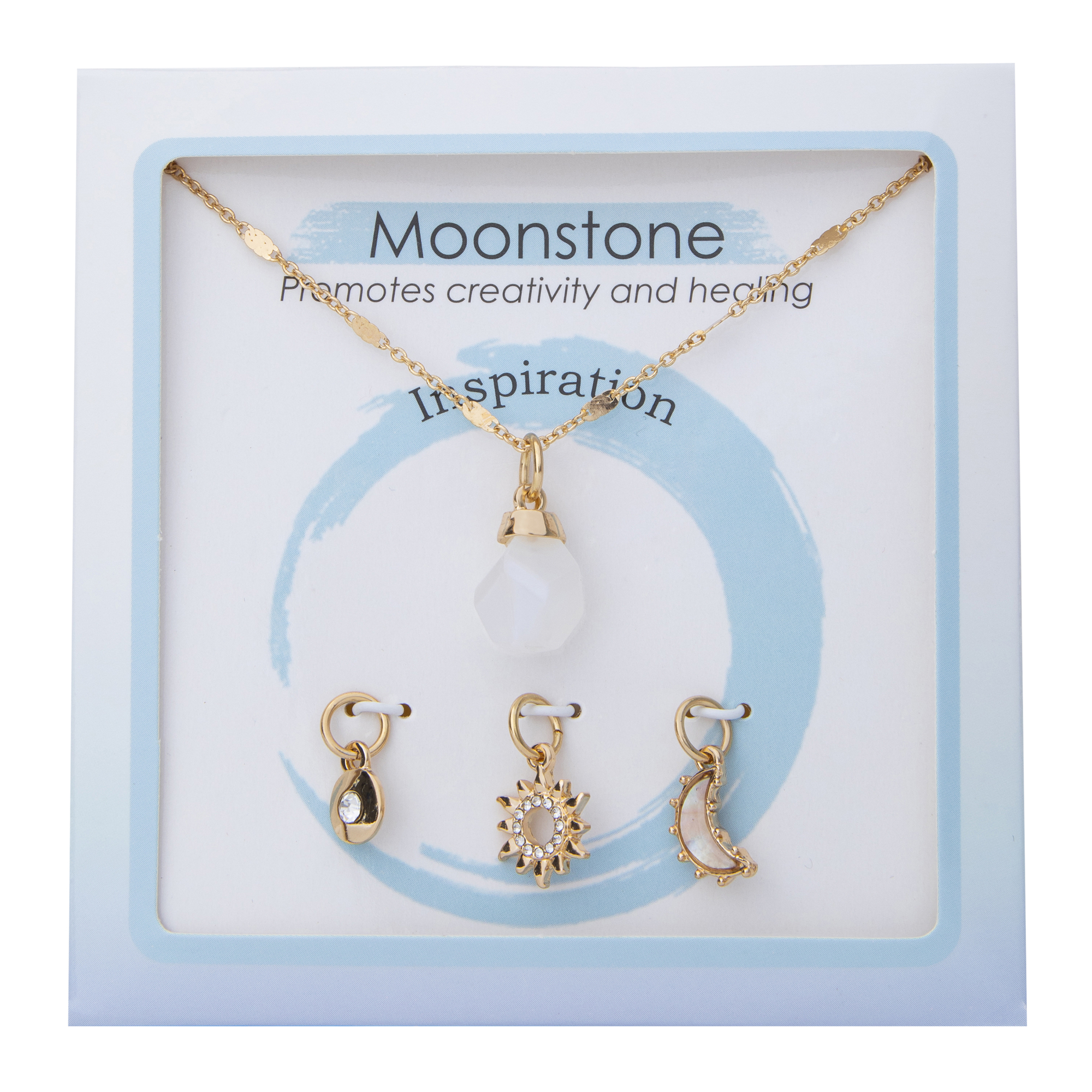 Faux Crystal interchangeable Charm Necklace