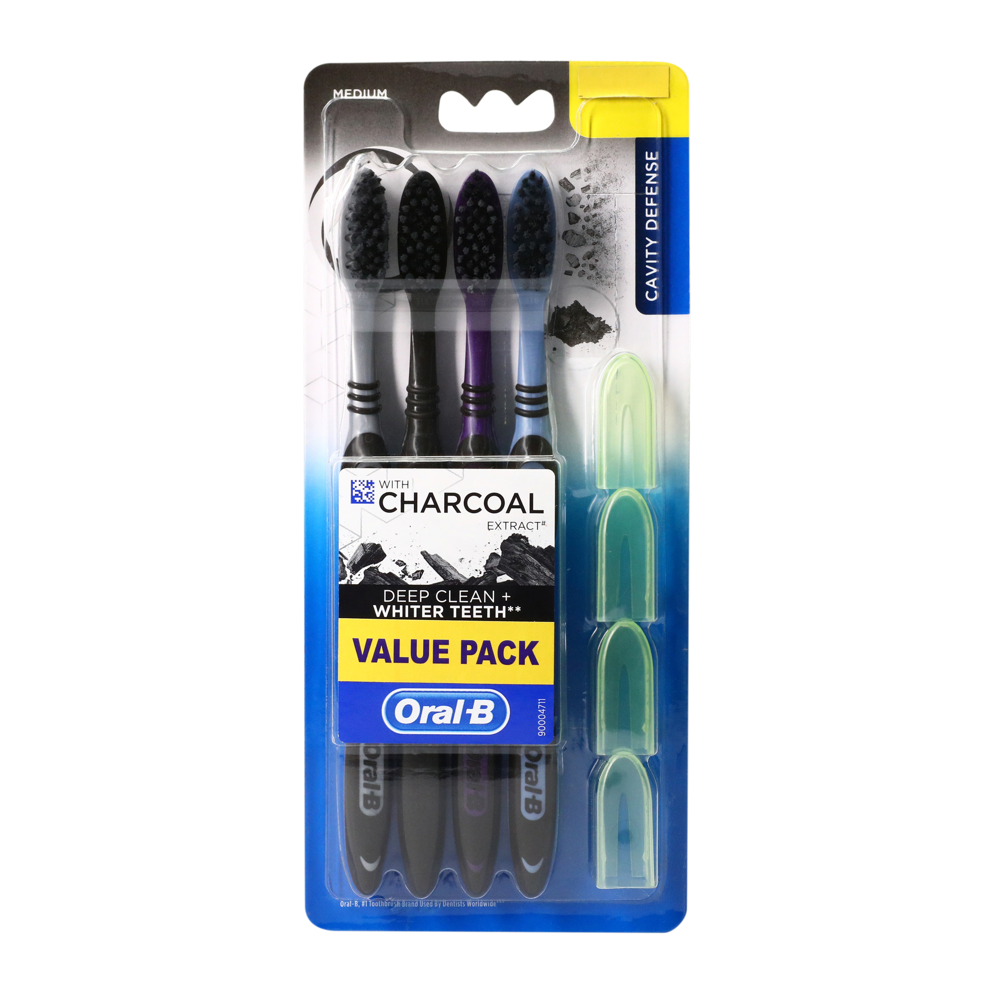 Oral-B® Charcoal Extract Cavity Defense Toothbrush Value Pack 4-Count