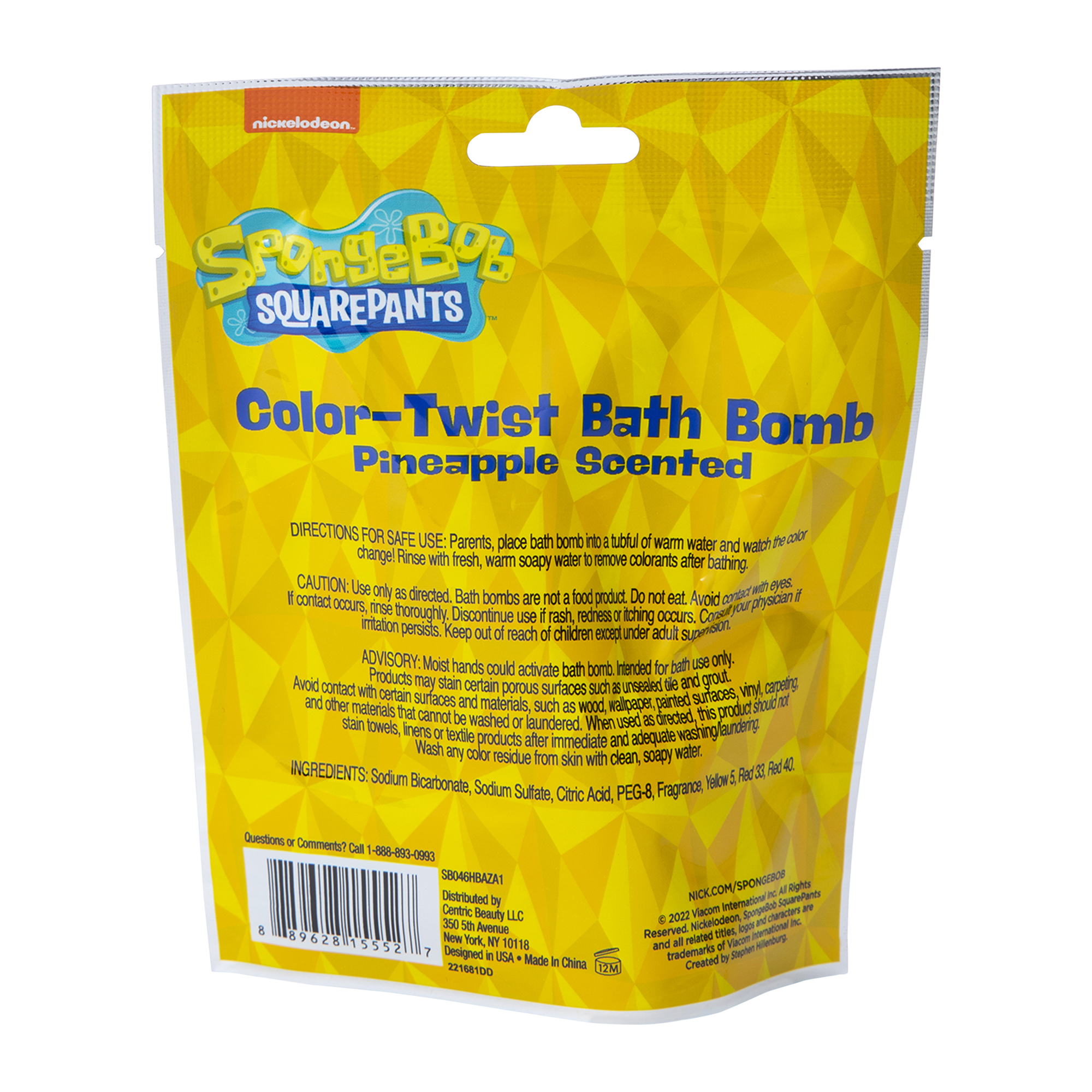 Spongebob Squarepants™ Pineapple Scented Bath Bomb