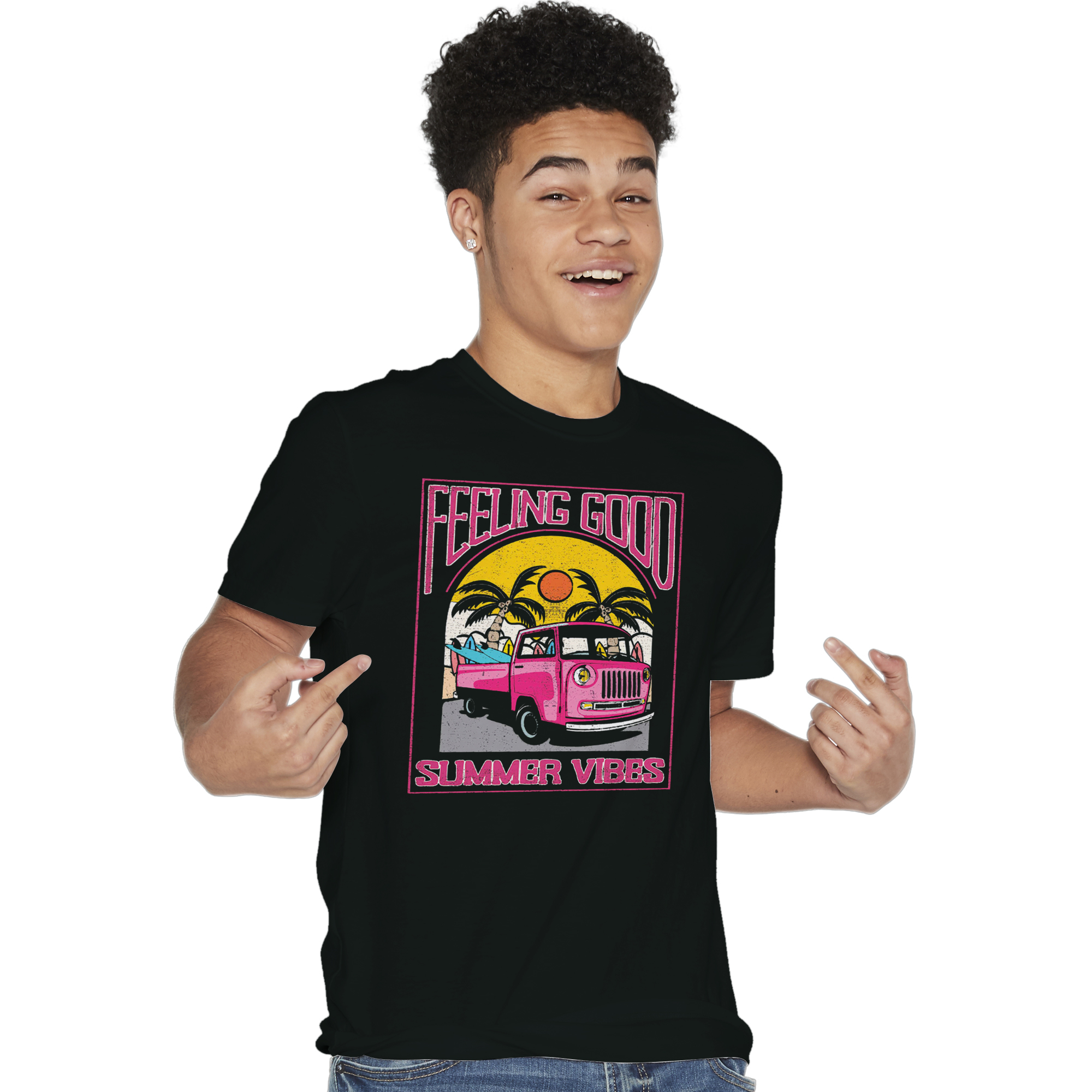 Feeling Good, Summer Vibes' Graphic Tee