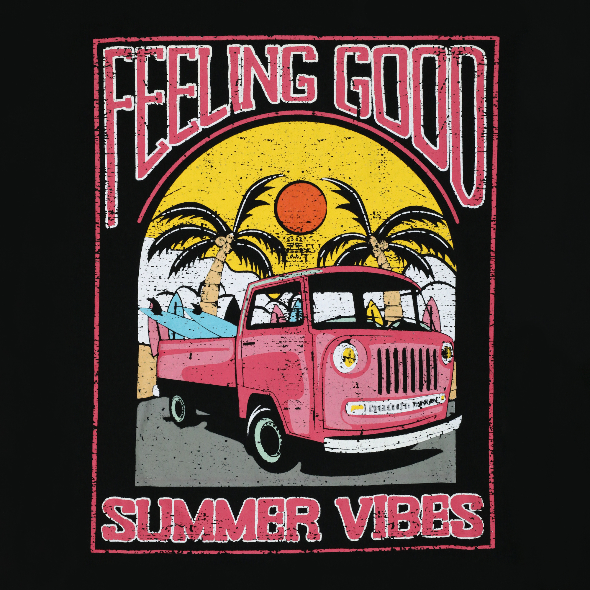 Feeling Good, Summer Vibes' Graphic Tee