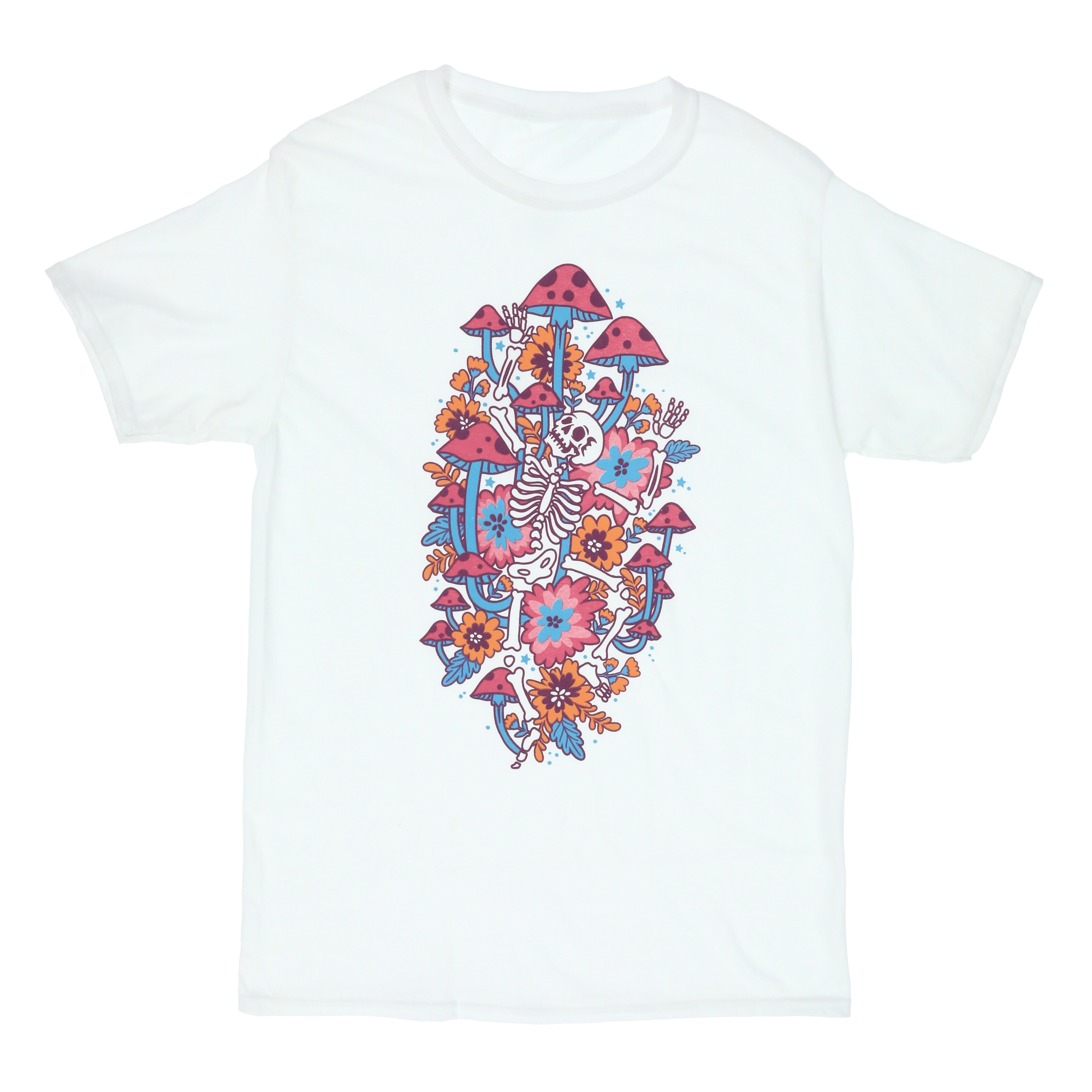 Skeleton & Mushroom Graphic Tee