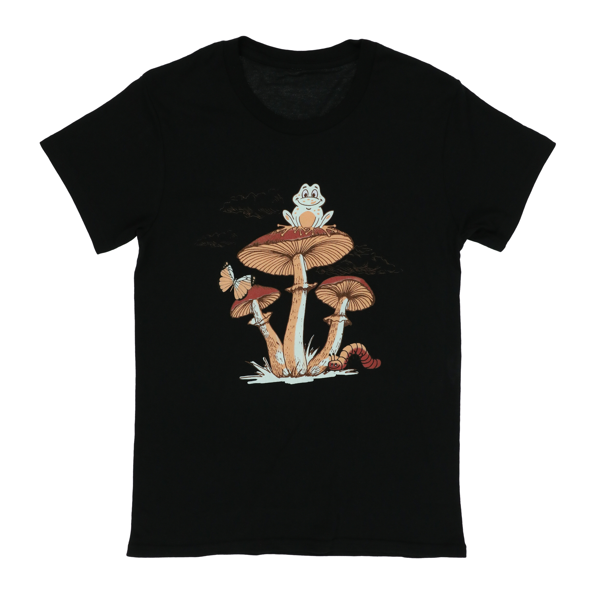 Frog & Mushroom Graphic Tee - Small