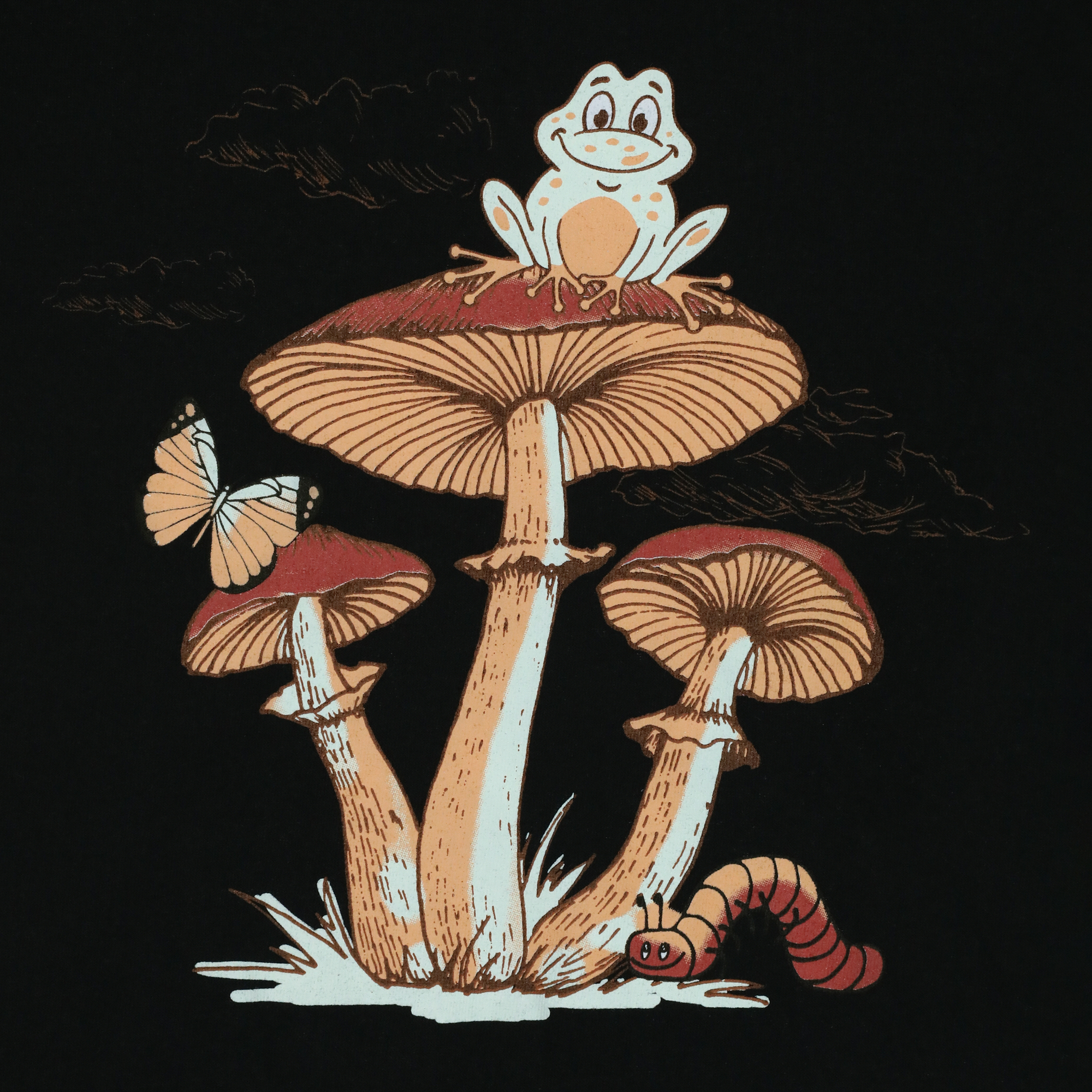 Frog & Mushroom Graphic Tee - Small
