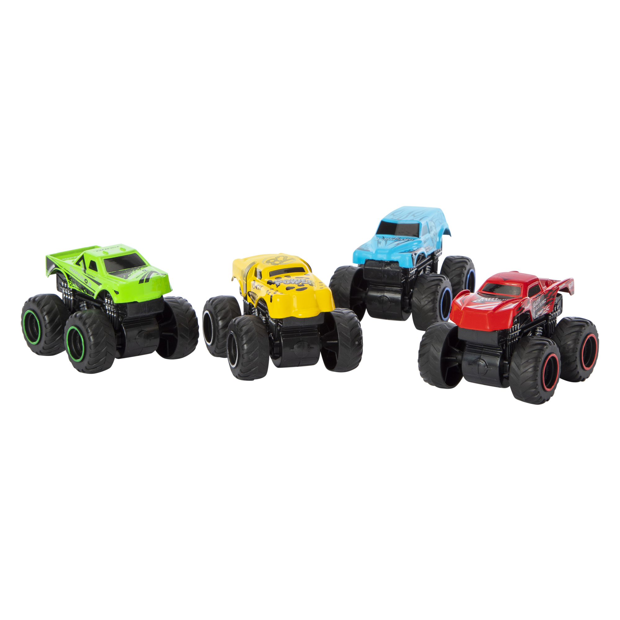 4-Pack Diecast Monster Truck Toy Set