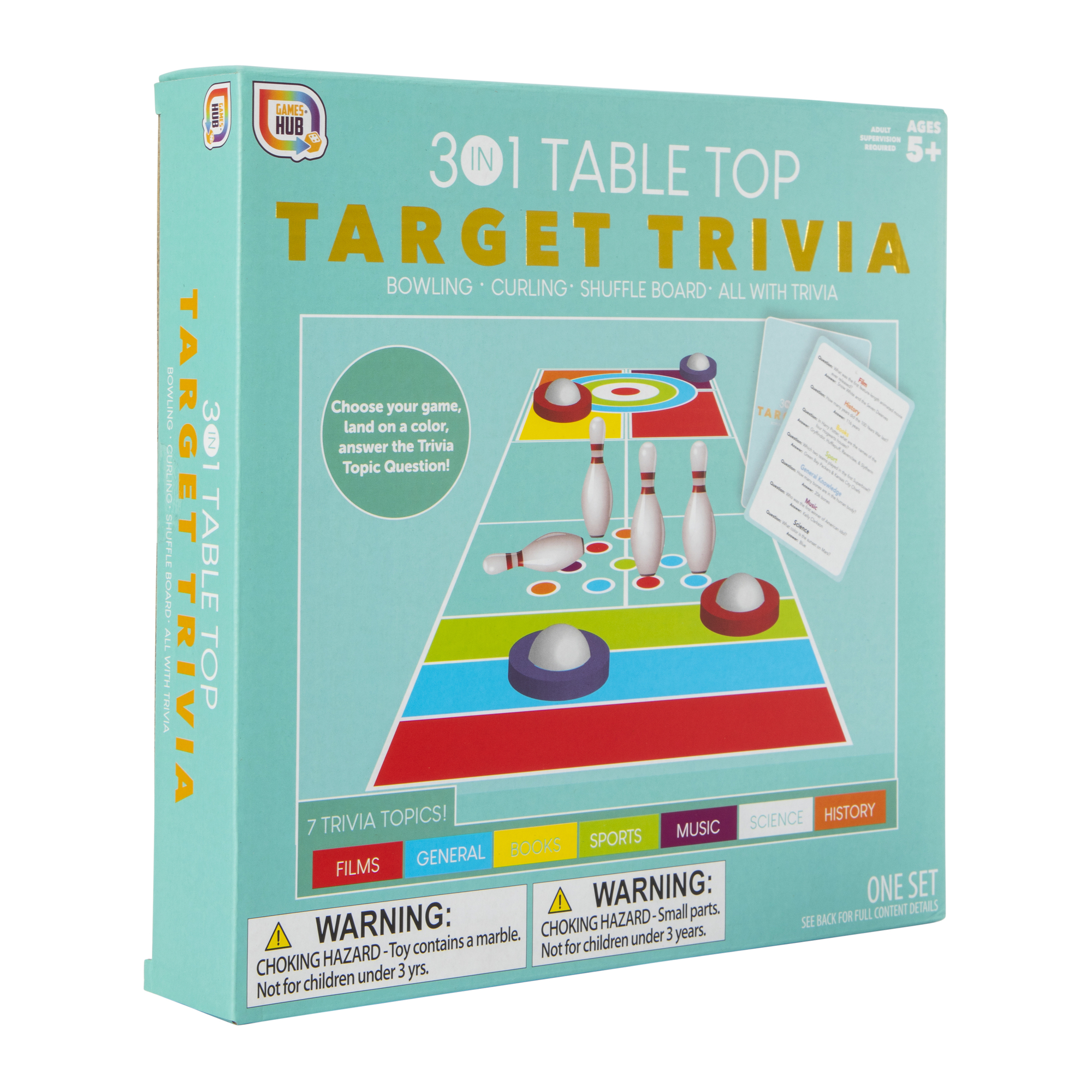 3-in-1 Target Trivia Board Game