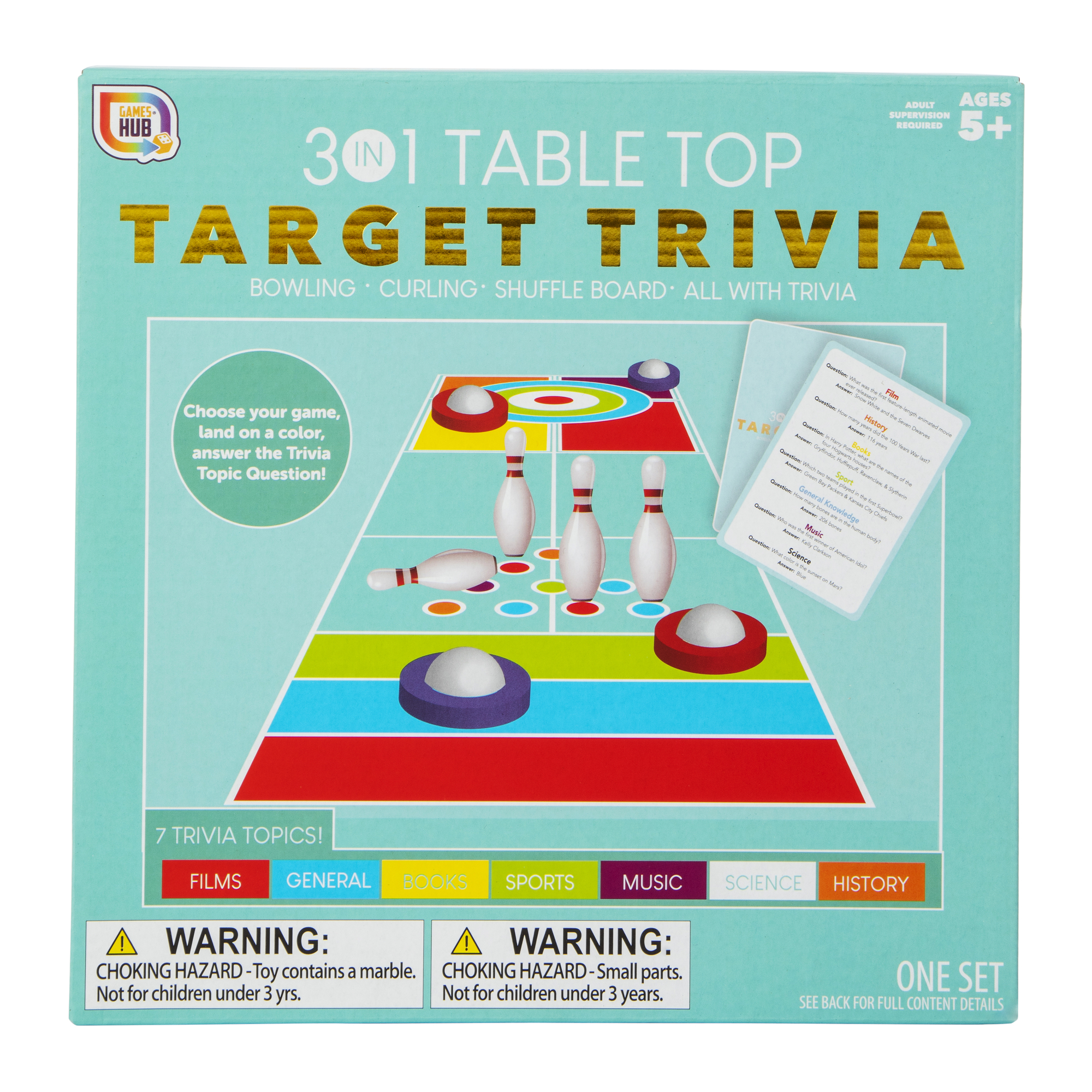 3-in-1 Target Trivia Board Game