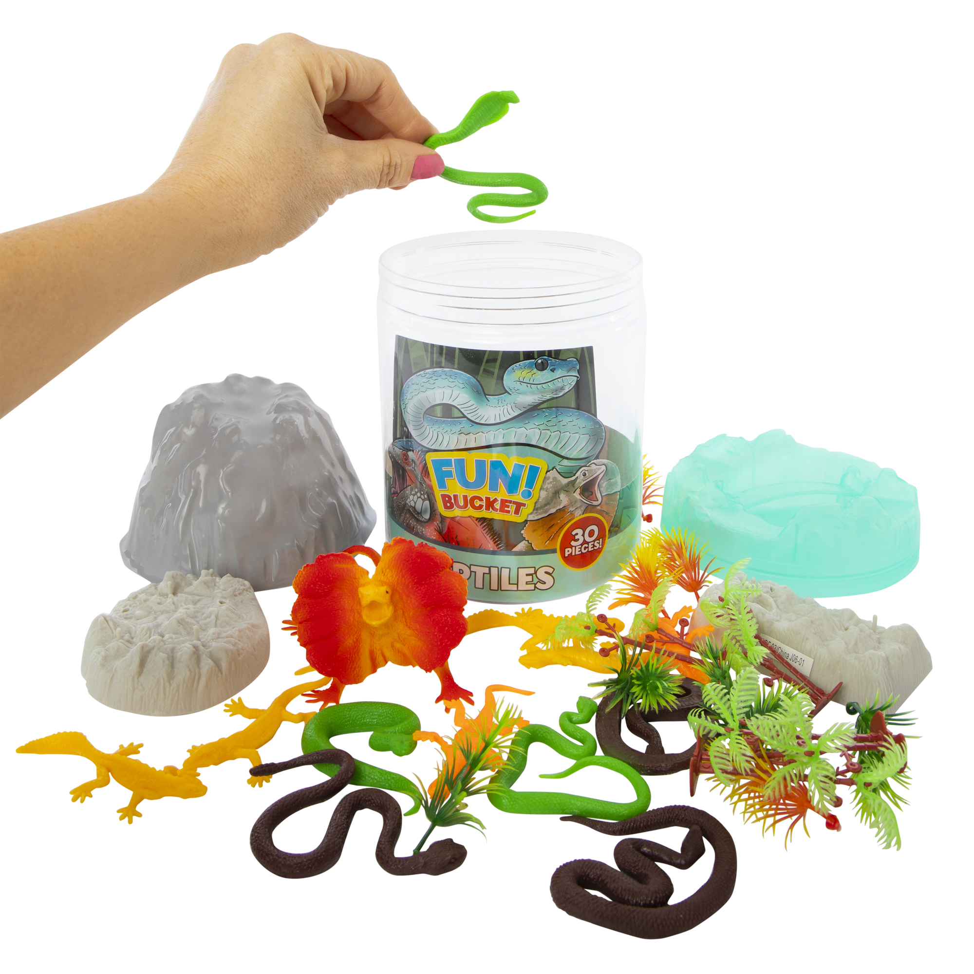 30-Piece Reptiles Fun Bucket