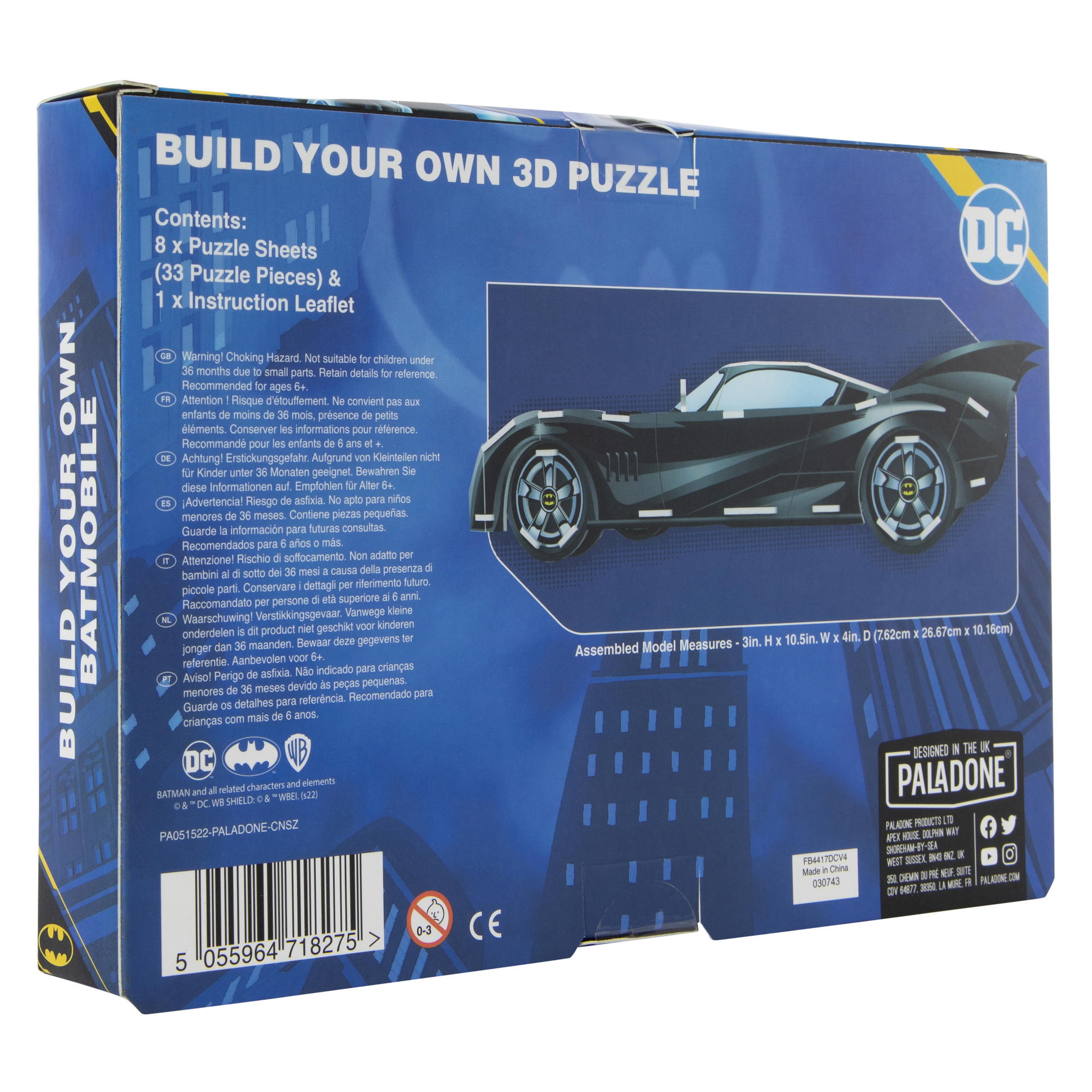 Dc® Batman™ Build Your Own Batmobile 3D Puzzle 33-Piece