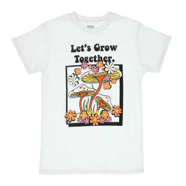 Mushroom 'Let's Grow Together' Graphic Tee