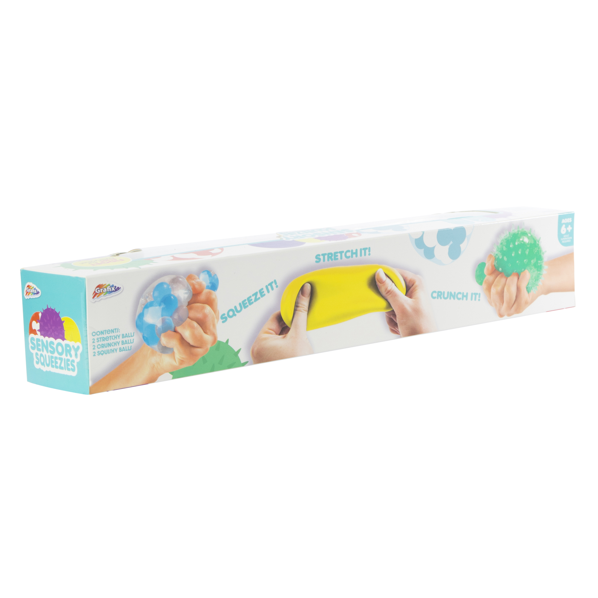 6-Pack Sensory Squeezies Fidget Ball Toy Set
